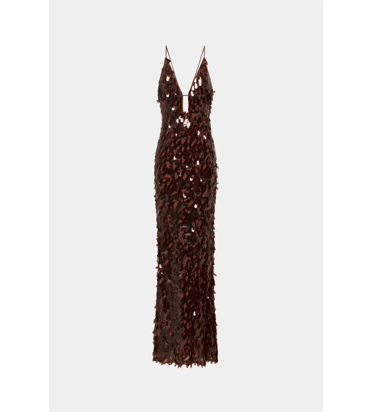 MISHA Sapphire Sequin Maxi Dress Fig Size 10/M - Image 5