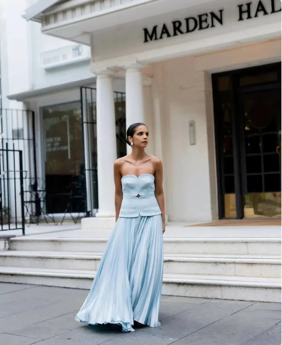 Acler Avonlea Midi Dress Celeste Blue Size AU 12 for rent on The Volte - main image