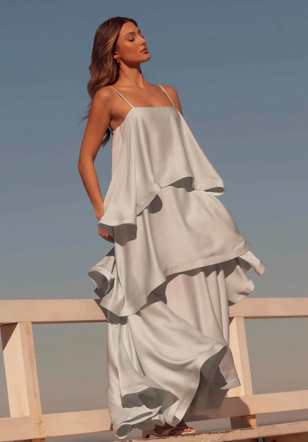 Elliatt Tilly Tiered Maxi Dress Blue Size S / AU 8 - Image 4