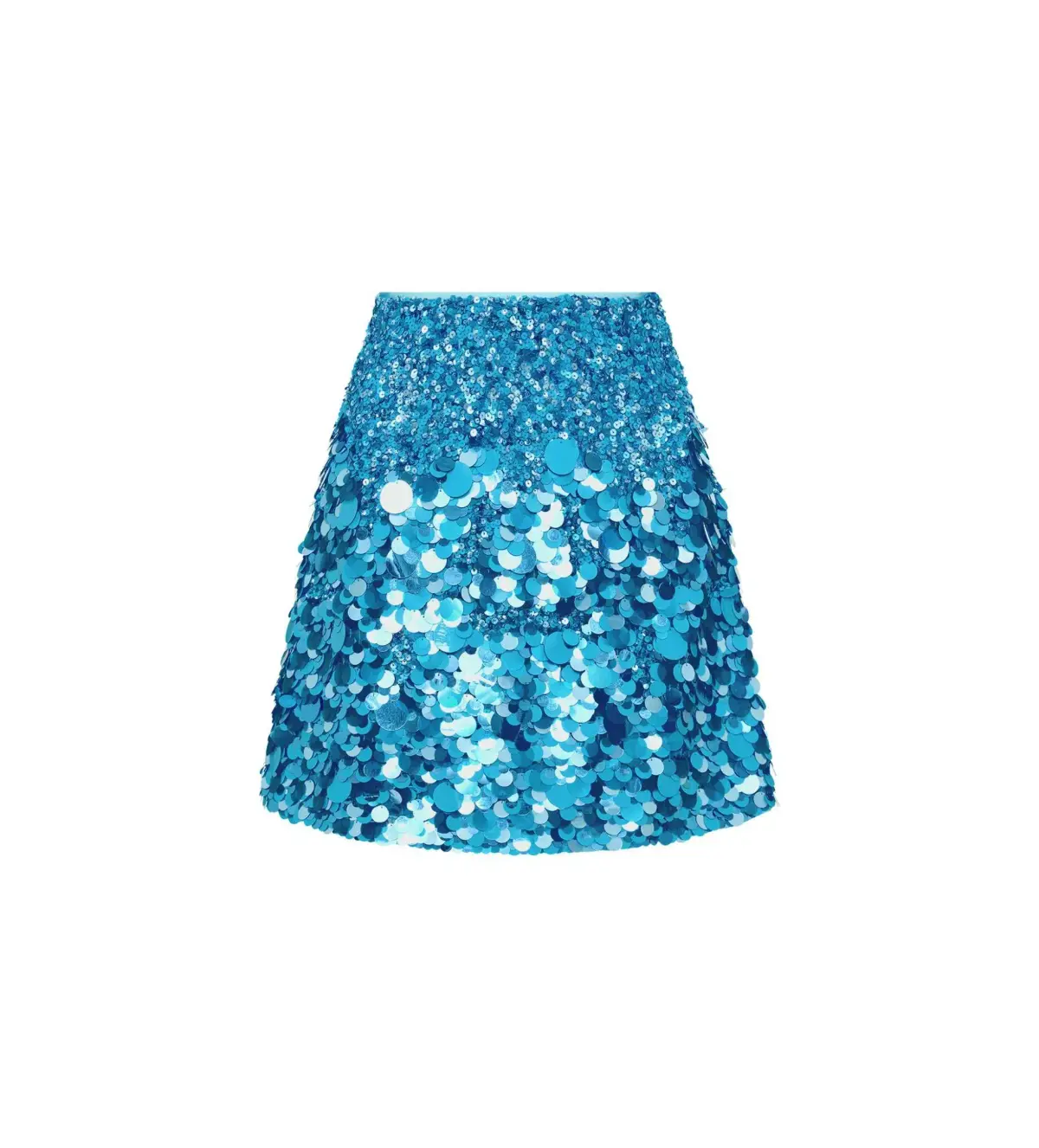Aje Cherie Sequin Mini Skirt Azure Blue Size 12 - Image 2