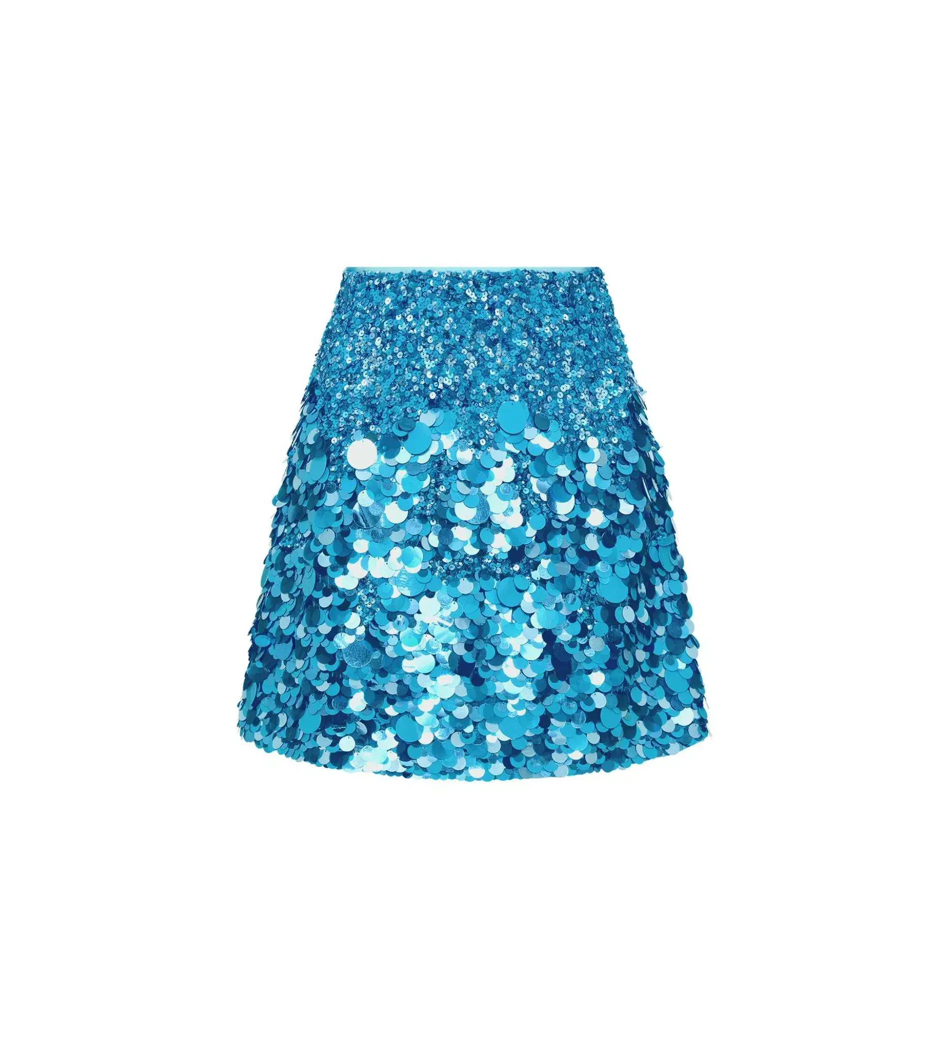 Aje Cherie Sequin Mini Skirt Azure Blue Size 12 - Image 2