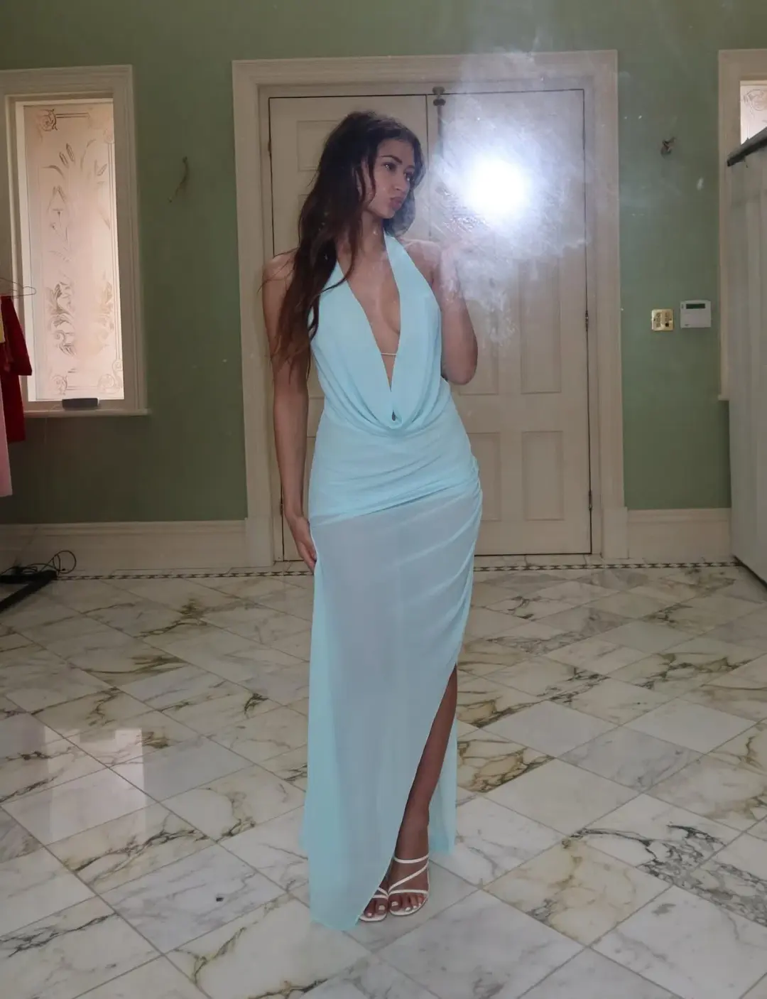 Natalie Rolt Anastasia Mini/Maxi Dress Baby Blue Size 6 for rent on The Volte - main image