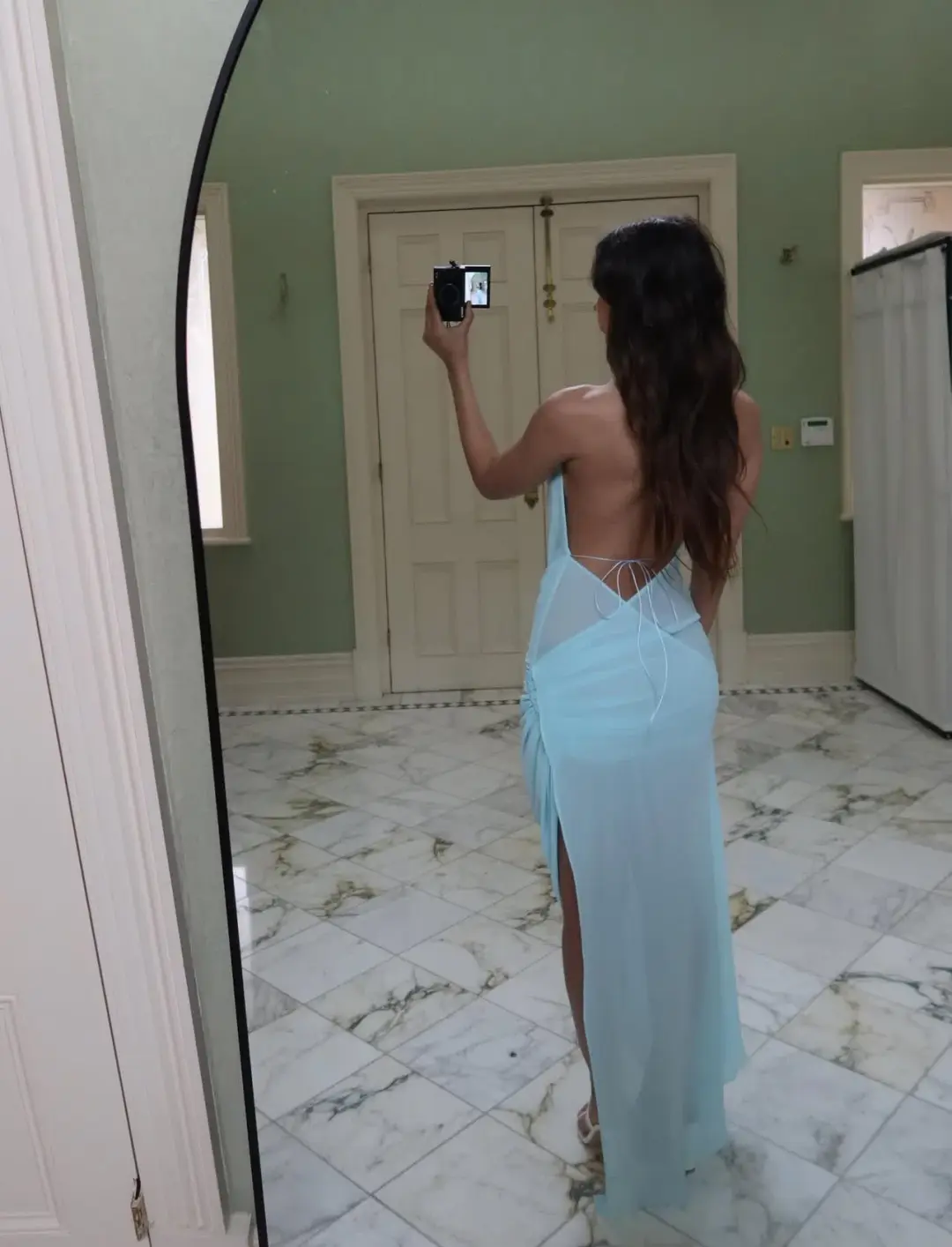 Natalie Rolt Anastasia Mini/Maxi Dress Baby Blue Size 6 for rent on The Volte - main image