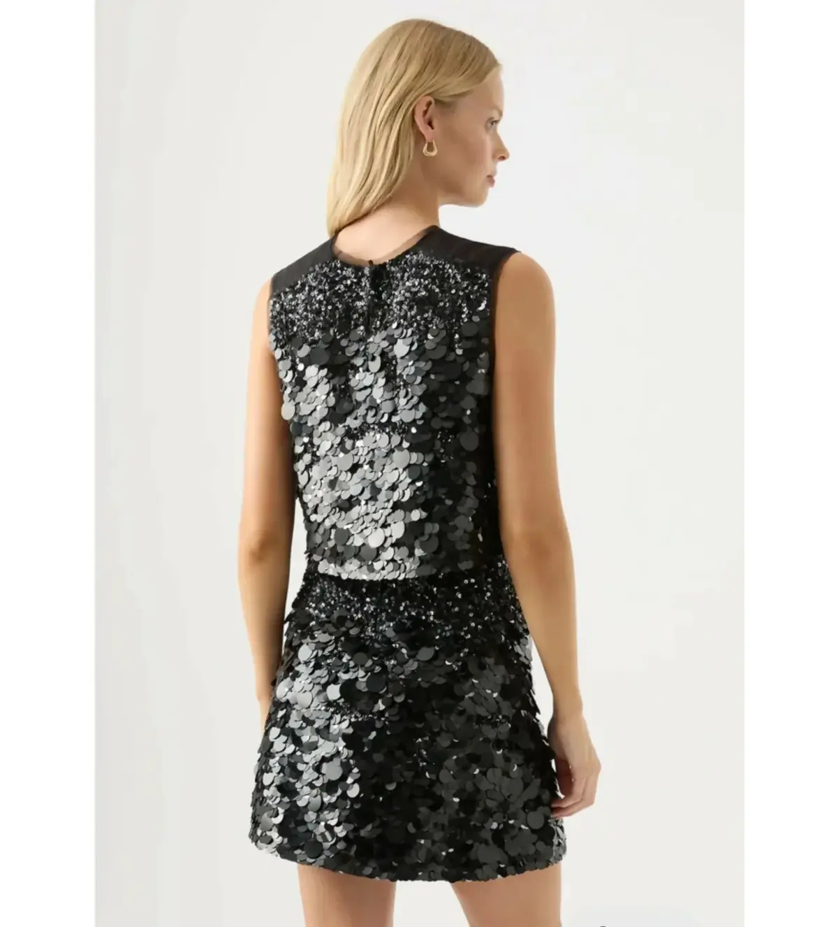 Aje Celeste Sequin Top in Black Size AU 12 - Image 3