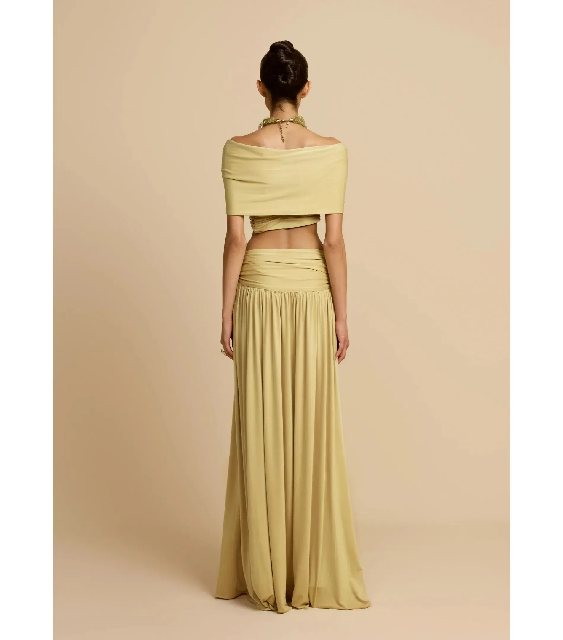 Arcina Ori Alessia Top and Maxi Skirt In Gold Size S / AU 8 - Image 2