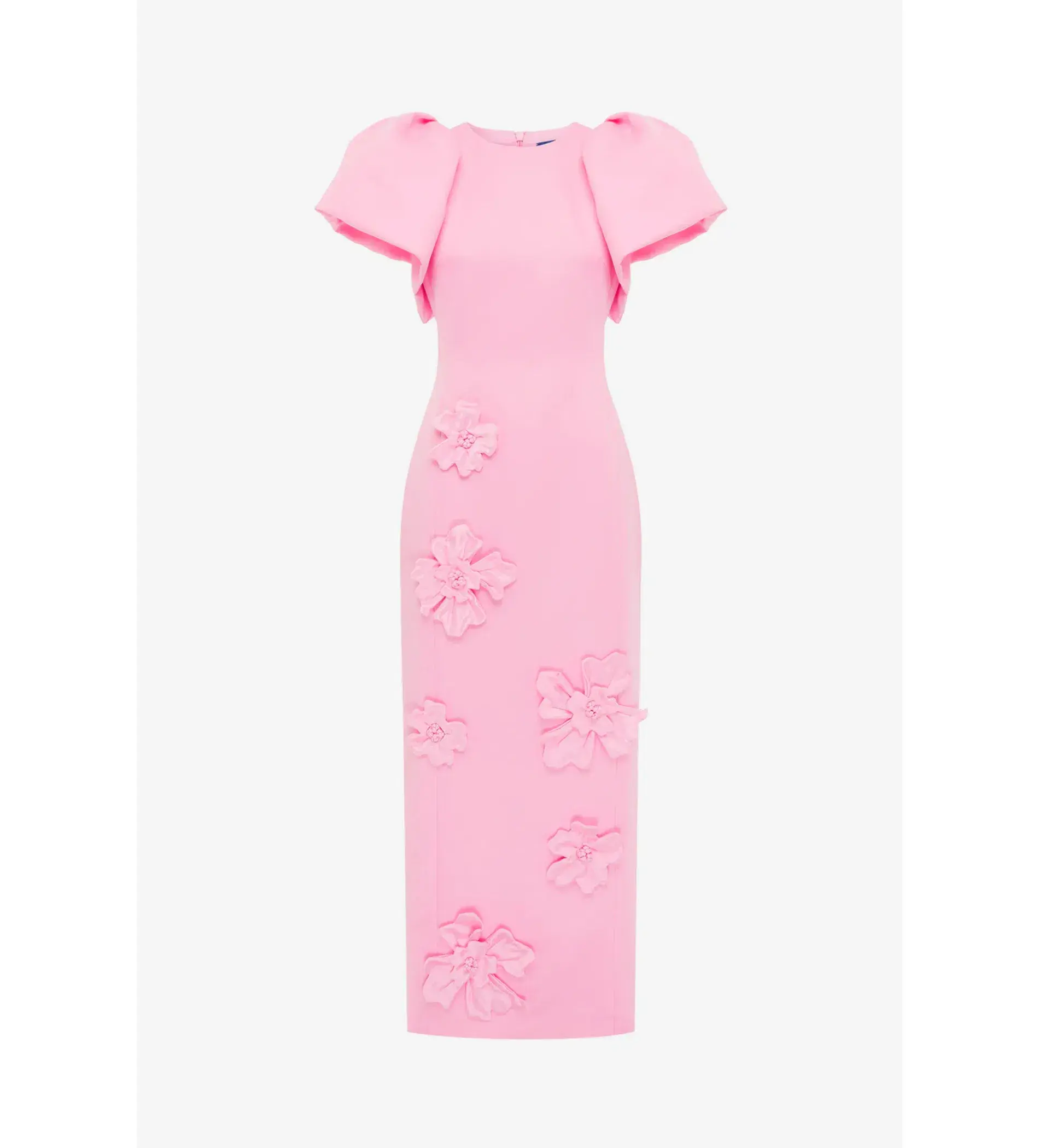 Leo Lin Lucinda Floral Appliqué Maxi Dress in Baby Pink Size 12 - Image 1