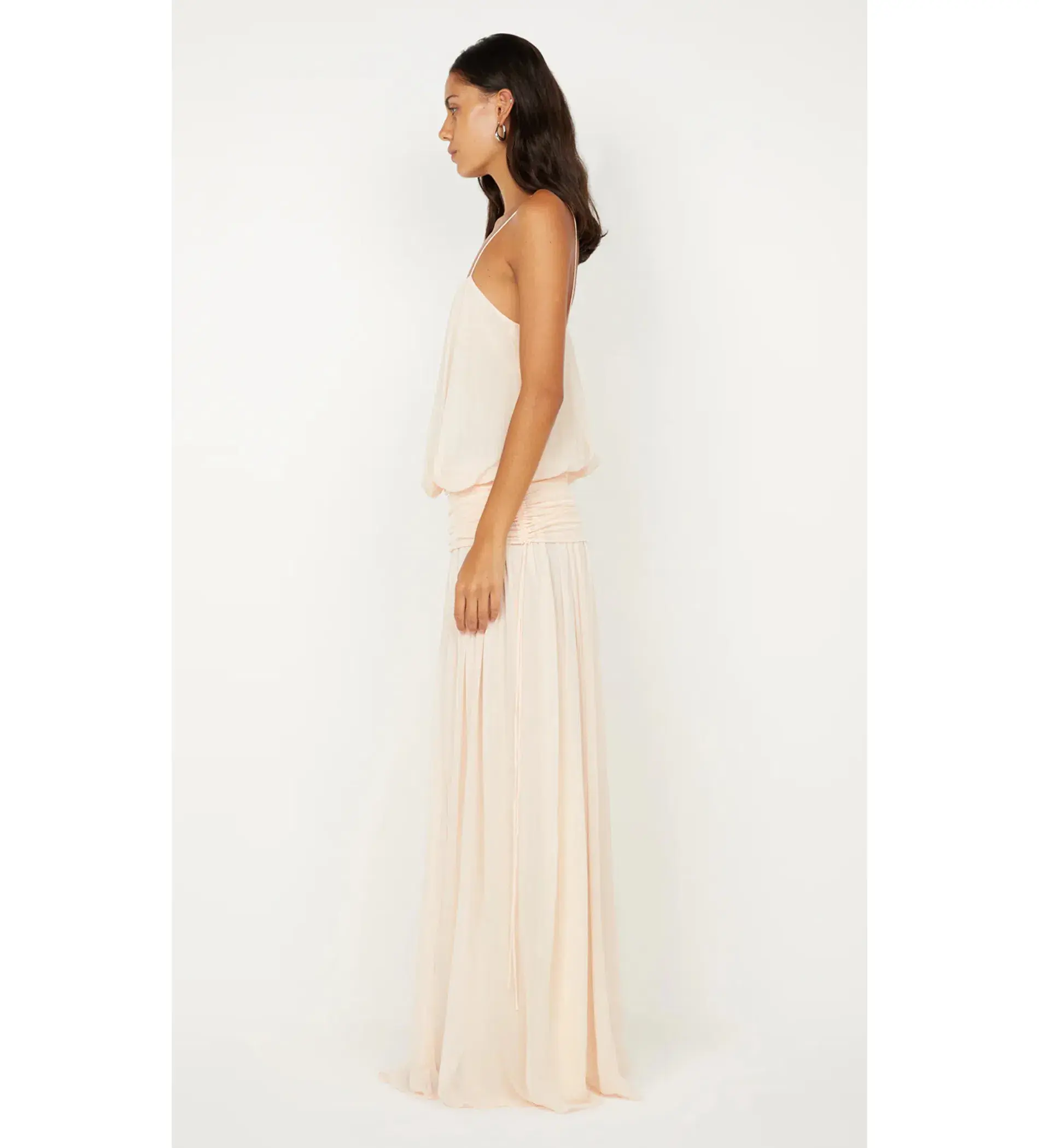 Bec and Bridge Camille Blouson Maxi Dress in Peach Size AU 6 - Image 3