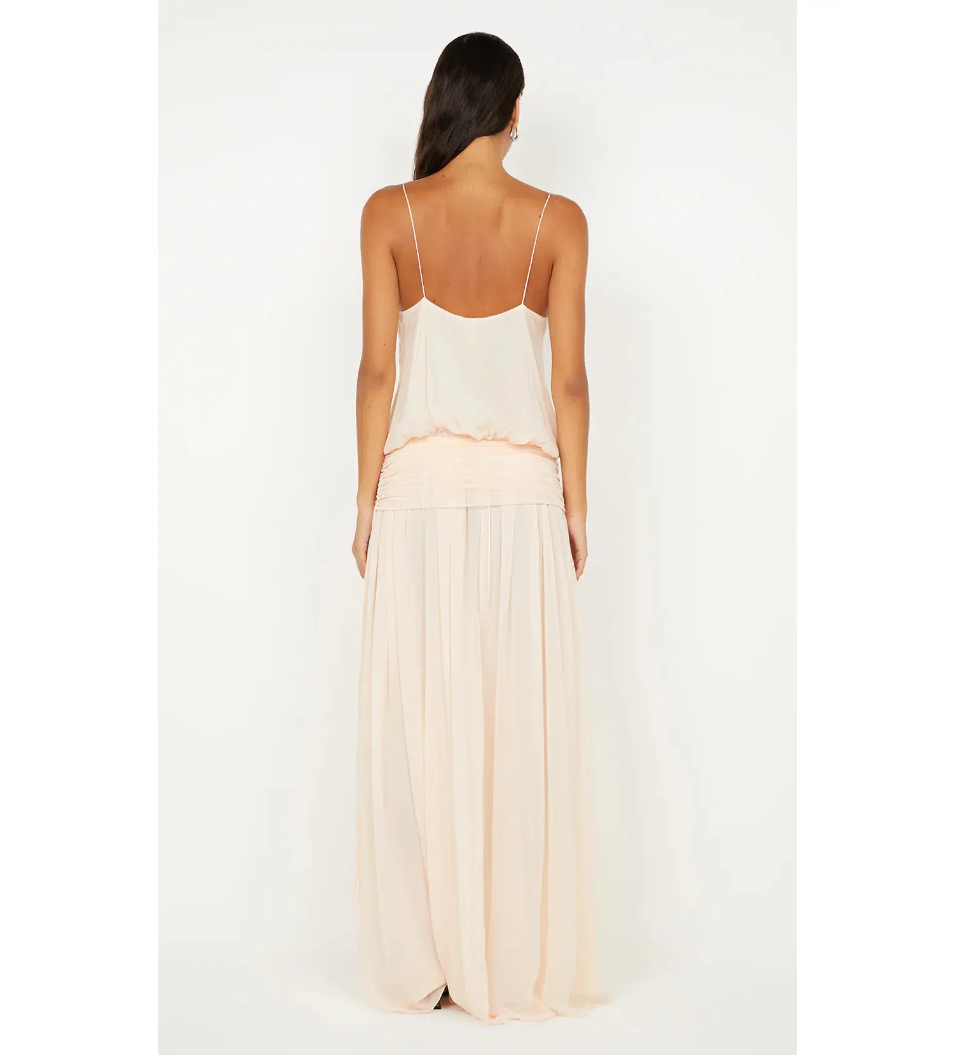 Bec and Bridge Camille Blouson Maxi Dress in Peach Size AU 6 - Image 4