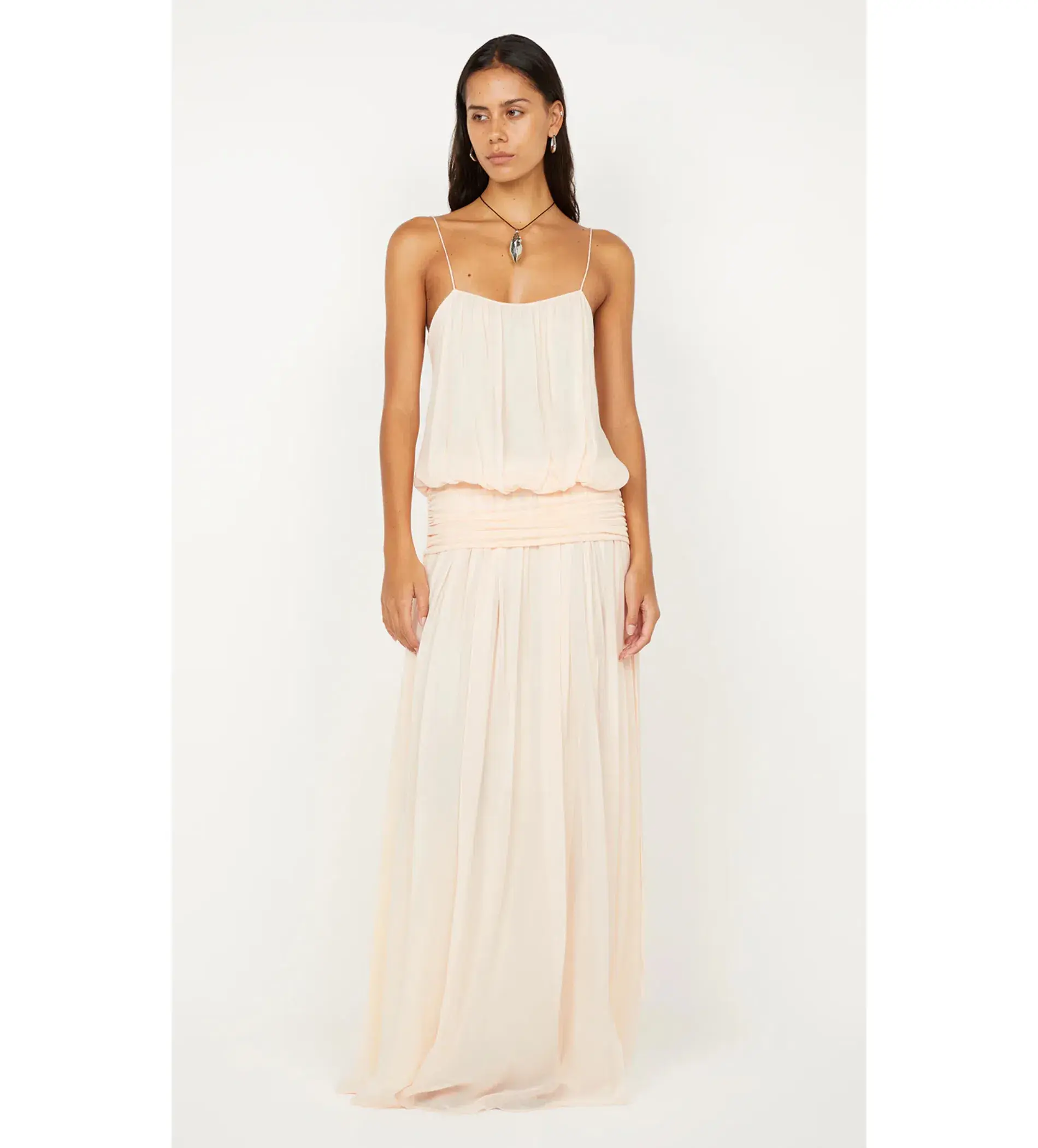 Bec and Bridge Camille Blouson Maxi Dress in Peach Size AU 6 - Image 1