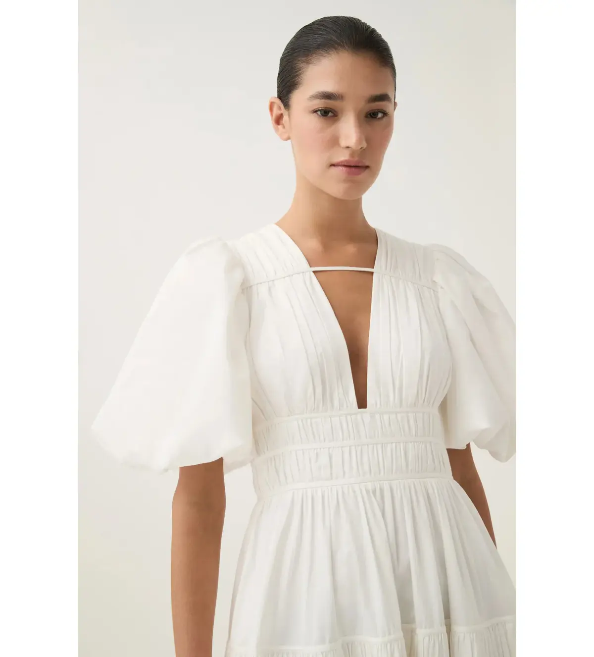 Aje Fallingwater Midi Dress in Ivory Size L / AU 12 - Image 4