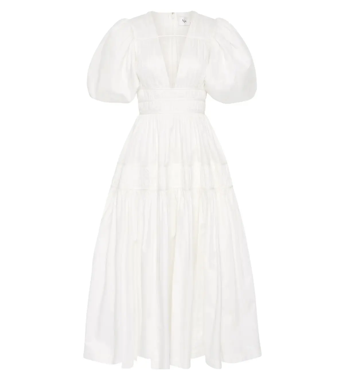 Aje Fallingwater Midi Dress in Ivory Size L / AU 12 - Image 5