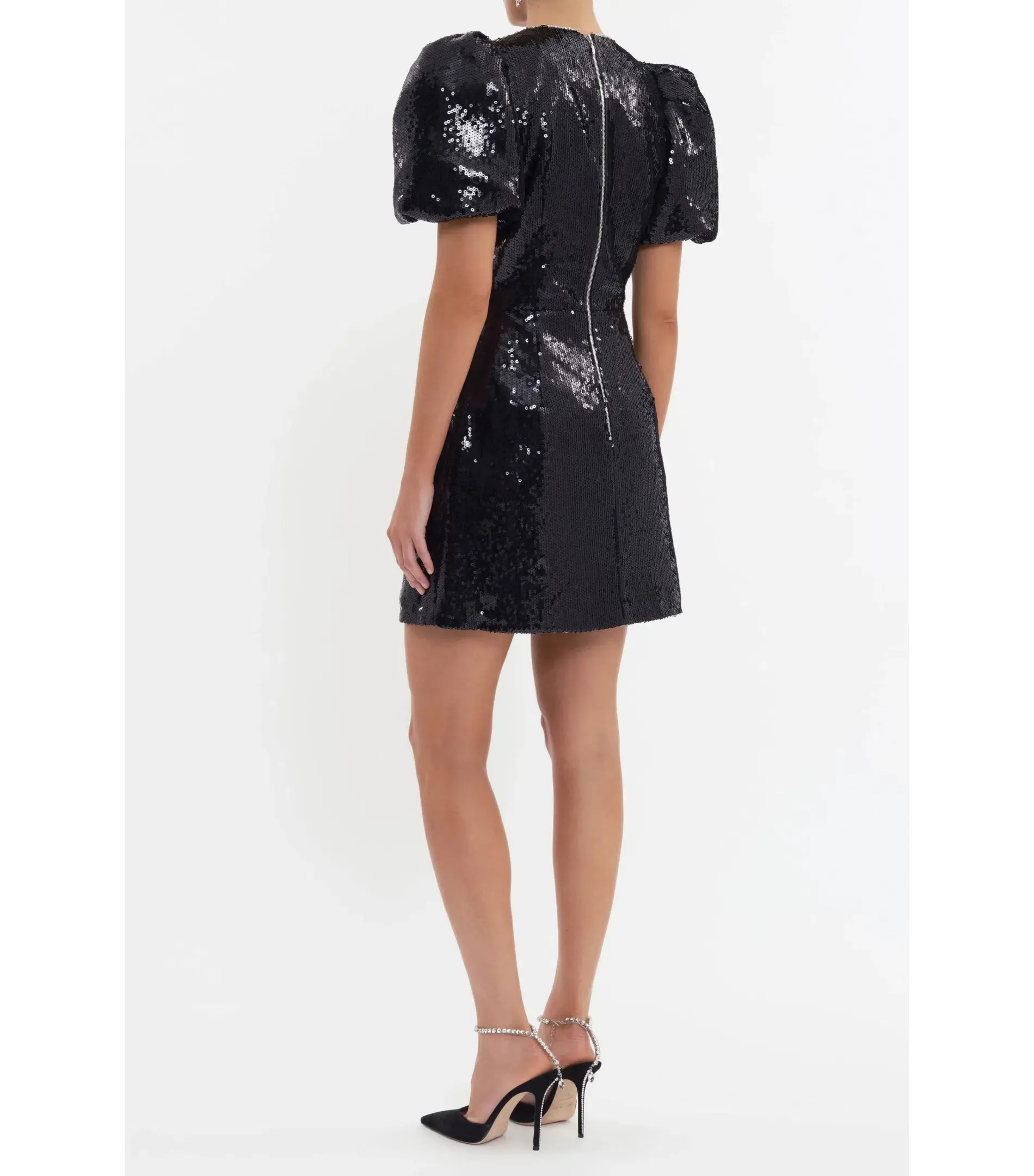 Rebecca Vallance Lena Bow Mini Dress Black Size AU 10 - Image 4