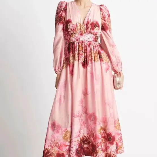 Sheike Swan Lake Midi Dress in Pink Size 14 - Image 2