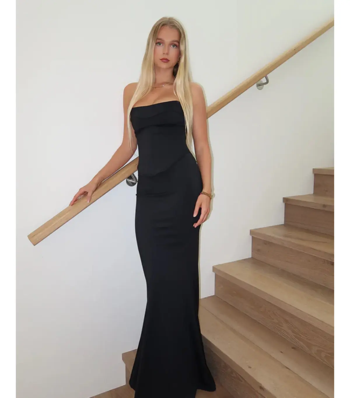 HNTR the label Louie Maxi Gown Noir Black Size L / AU 12 - Image 1