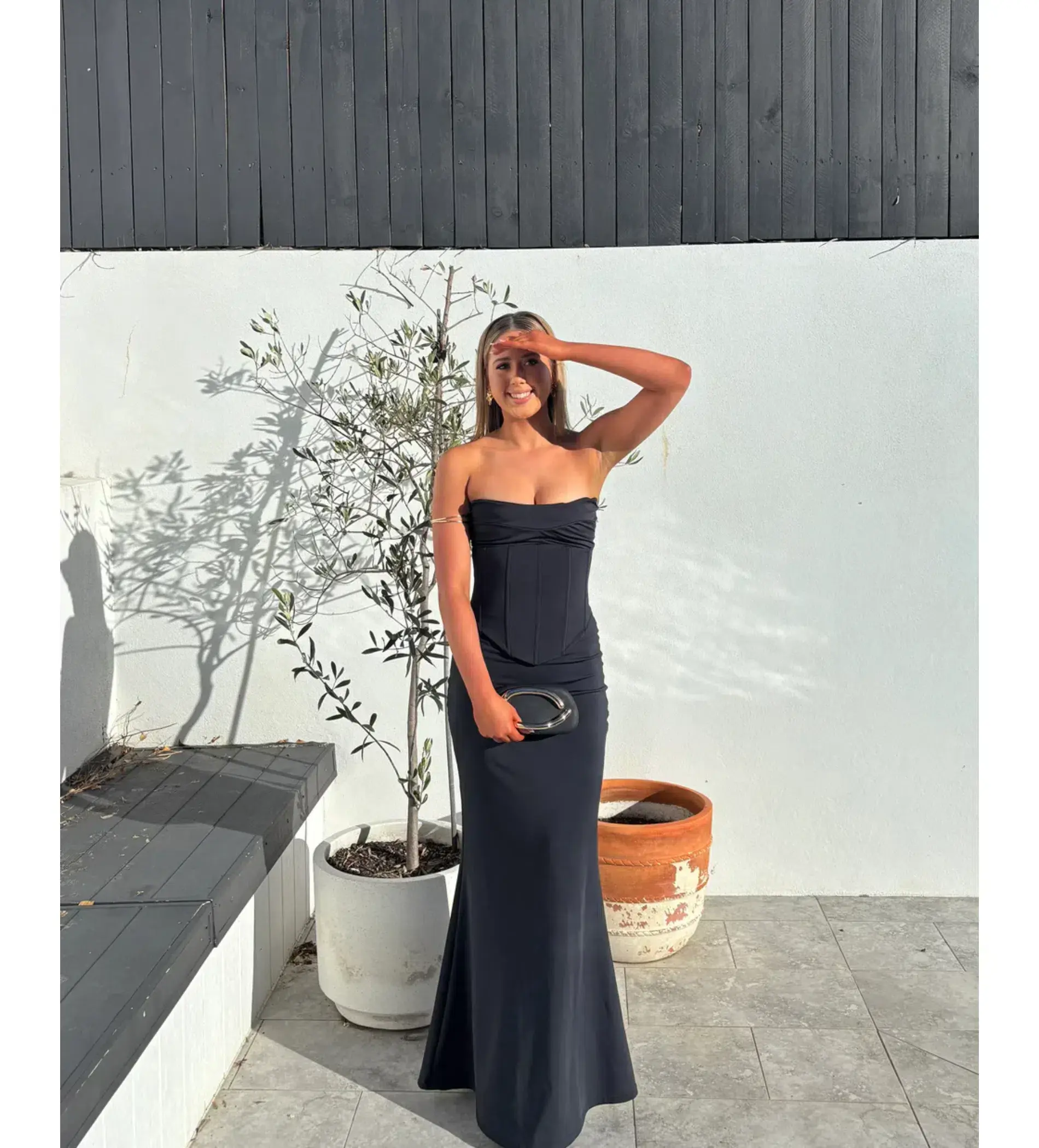 HNTR the Label Louie Gown Noir Size M/AU 10 - Image 2