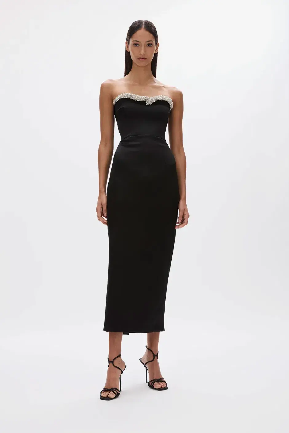 Rachel Gilbert Lorna Dress Gown Midi in Black Size 5 / Size AU 16 - Image 3