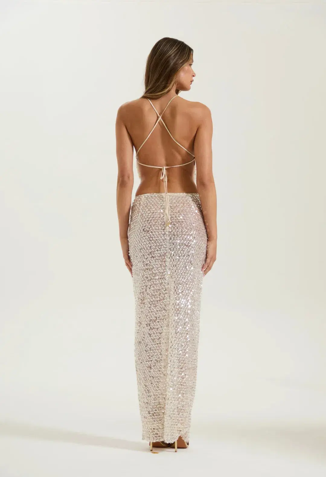 SYDNEY LANE CRYSTAL SEQUIN CO-ORD QUARTZ. SIZE S / AU 8 - Image 6