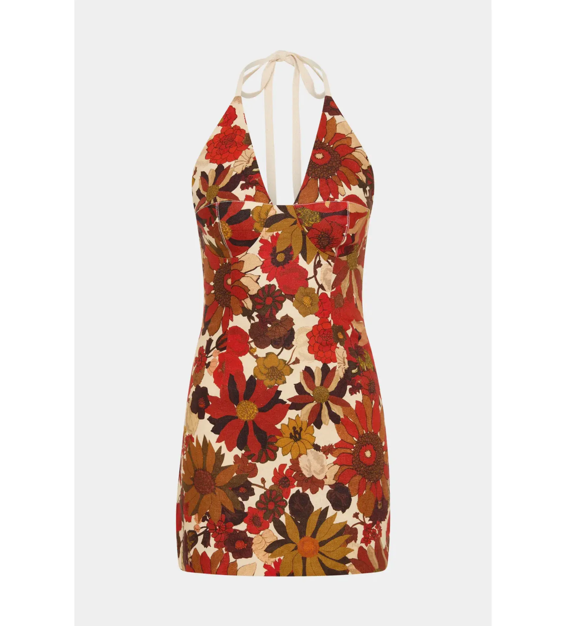 Sir The Label Castella Mini Dress Red Floral Rosso Size 1/AU 8 - Image 5