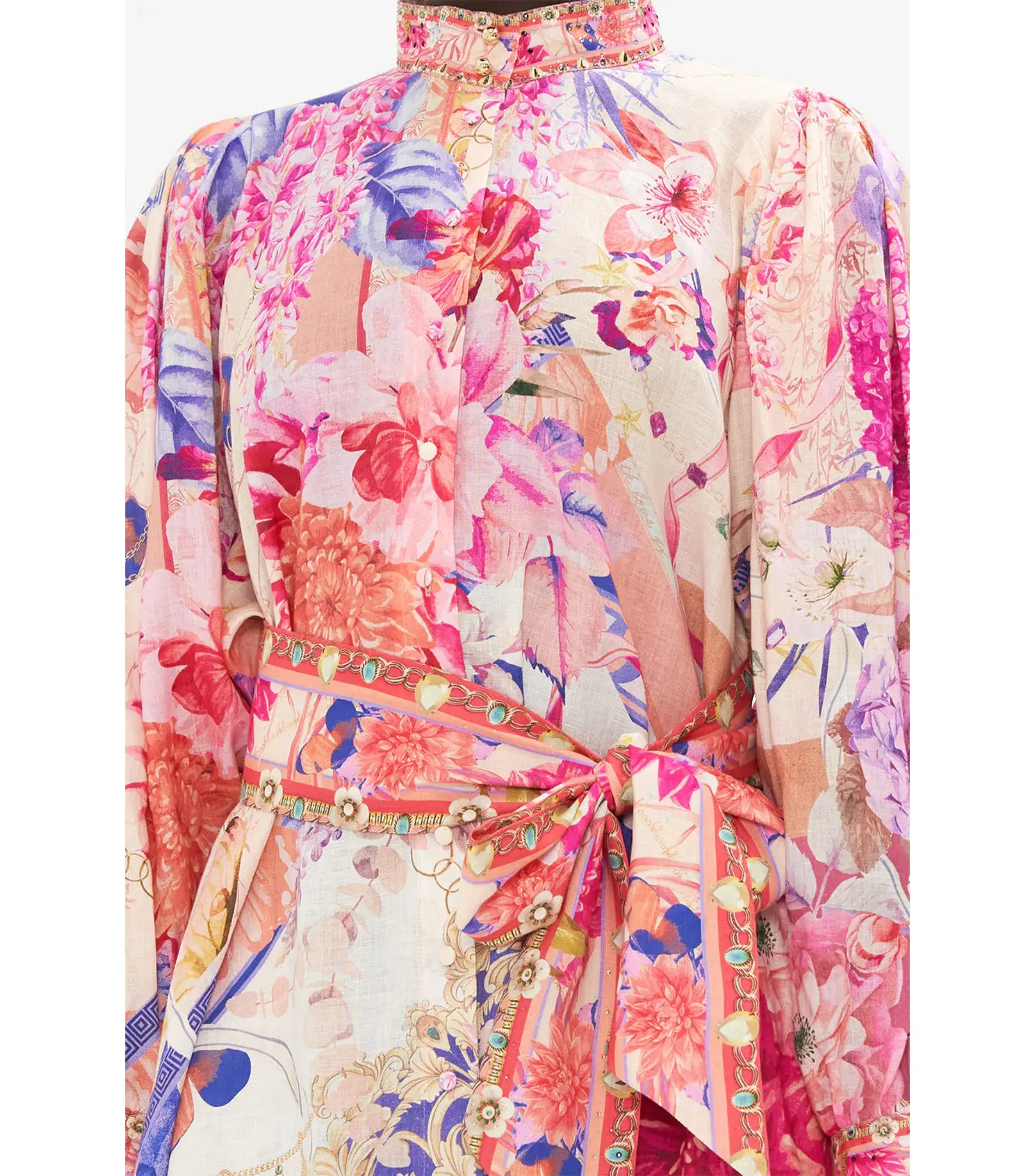 Camilla Drop Sleeve Shirt Dress Rose Bed Rendezvous Size XS / AU 8 - Image 2