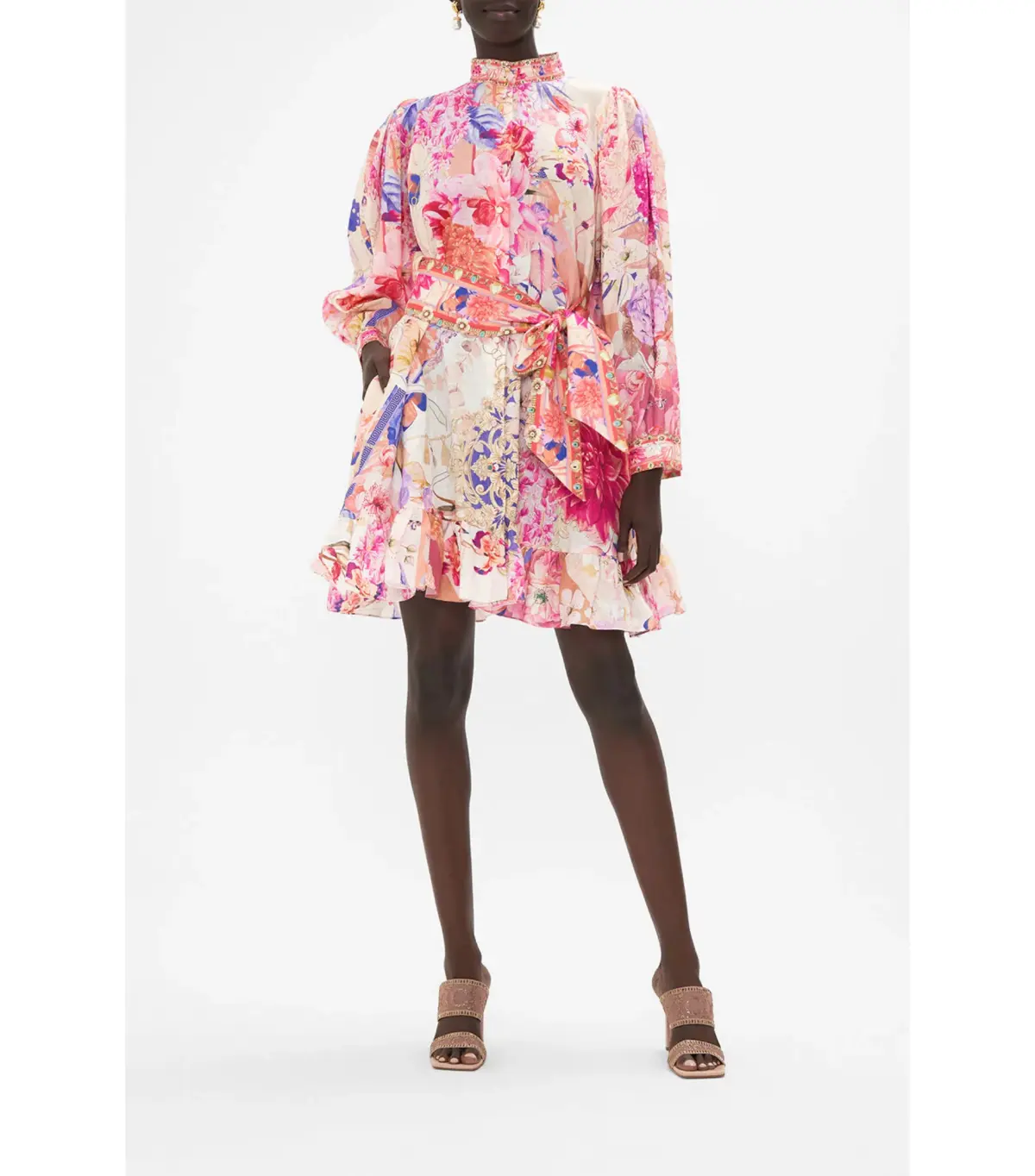 Camilla Drop Sleeve Shirt Dress Rose Bed Rendezvous Size XS / AU 8 - Image 1