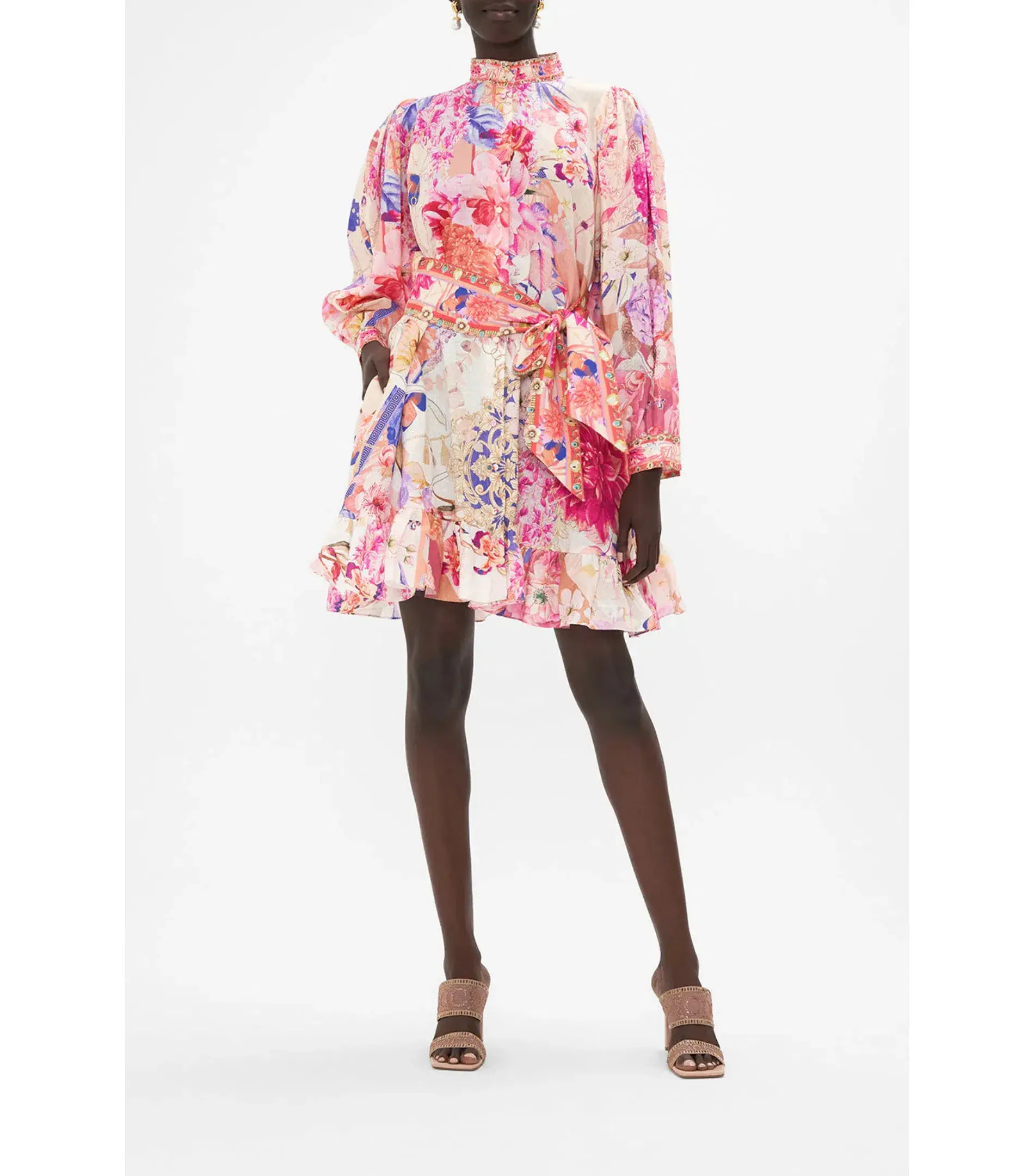 Camilla Drop Sleeve Shirt Dress Rose Bed Rendezvous Size XS / AU 8 - Image 1