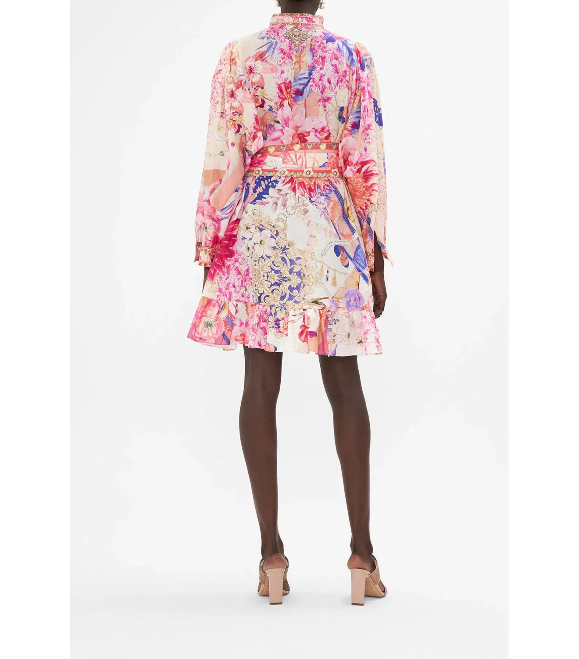 Camilla Drop Sleeve Shirt Dress Rose Bed Rendezvous Size XS / AU 8 - Image 3