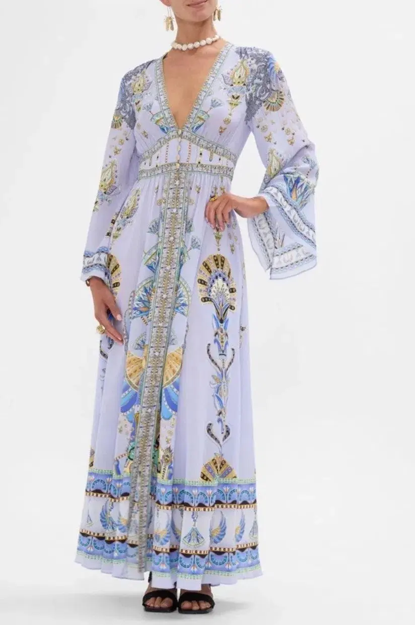 Camilla Under Scarab Skies Kimono Sleeve Maxi Dress Size 12/M - Image 1