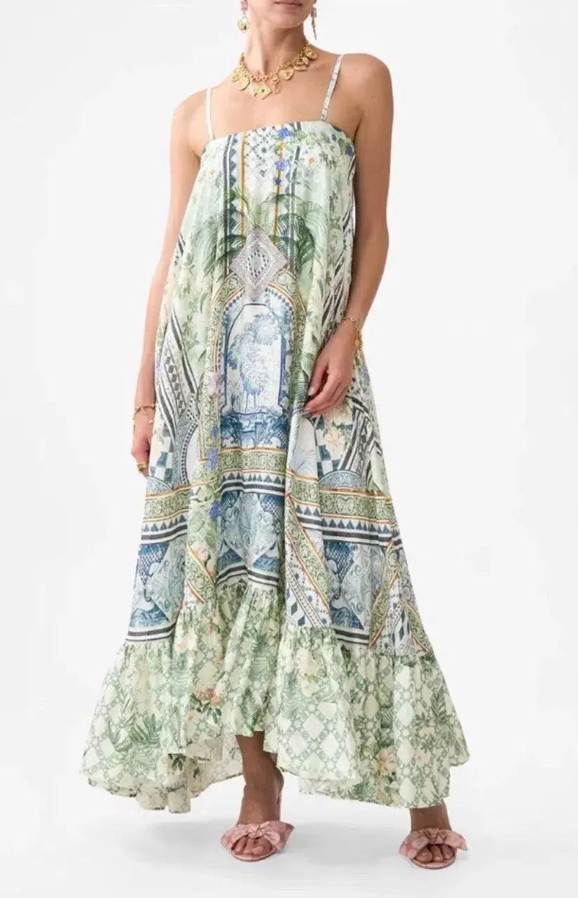 Camilla Strapless Maxi Ruffle Hem Jardim Party Size S/ AU 10 - Image 1