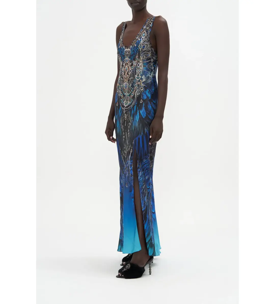 Camilla Bias Cut Tank Dress in Ground Control Size S / AU 10 for rent on The Volte - main image