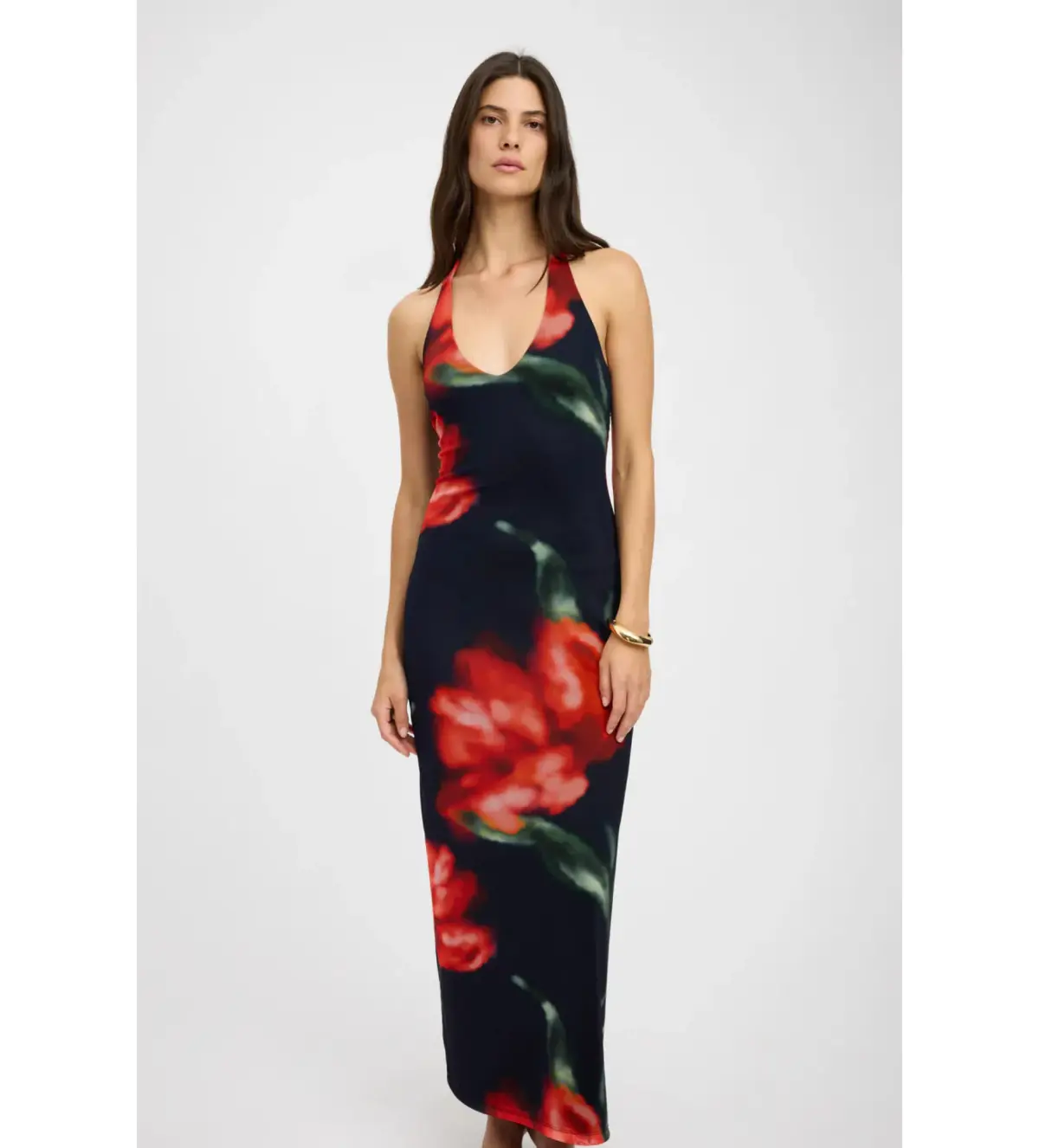 Kookai Francesca Halter Dress Navy Floral Size AU 8 - Image 2