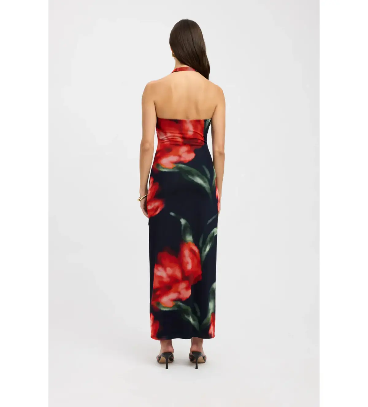Kookai Francesca Halter Dress Navy Floral Size AU 8 - Image 3