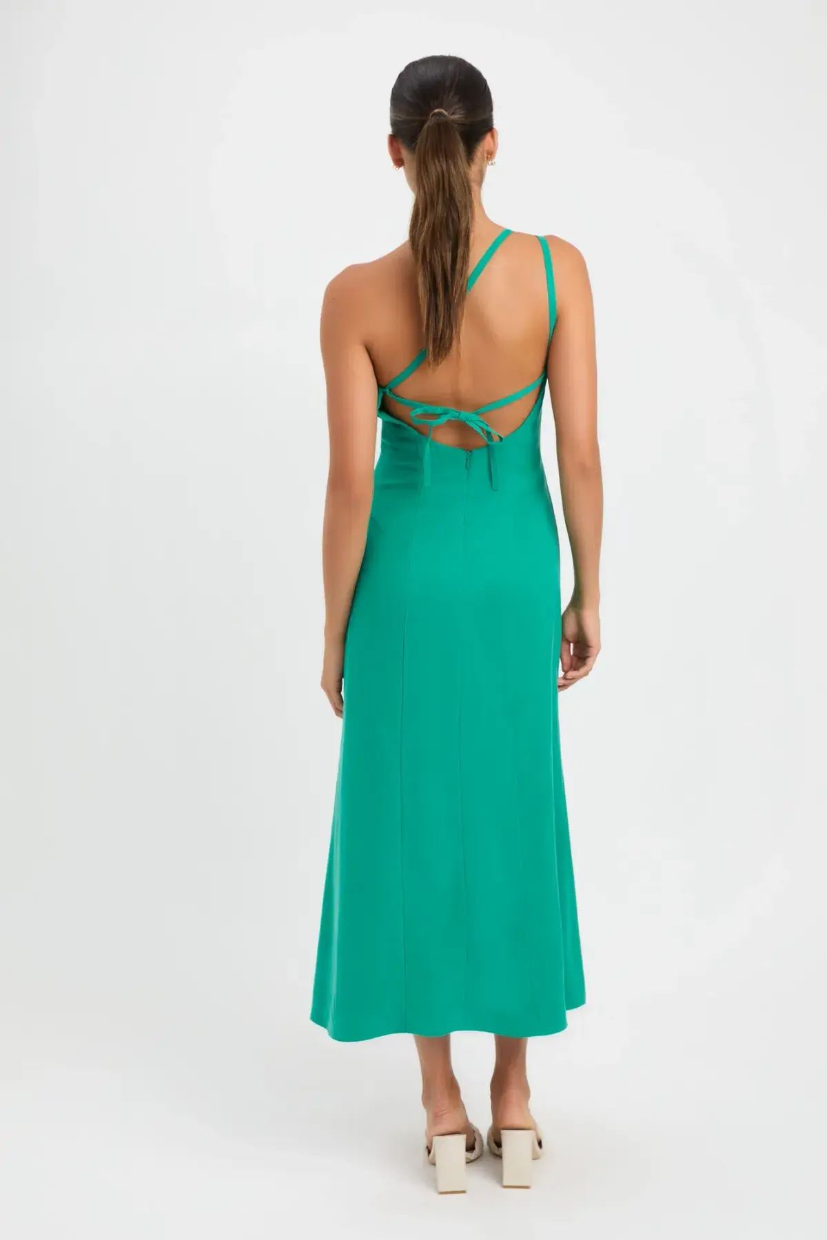 Kookai Clarisa Tie Midi Dress in Green Size AU 8 - Image 2