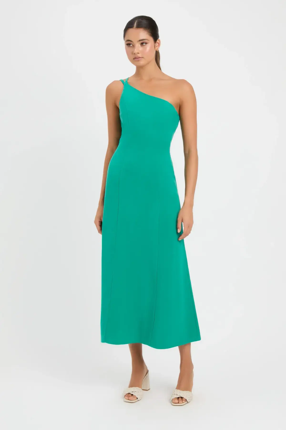 Kookai Clarisa Tie Midi Dress in Green Size AU 8 - Image 1