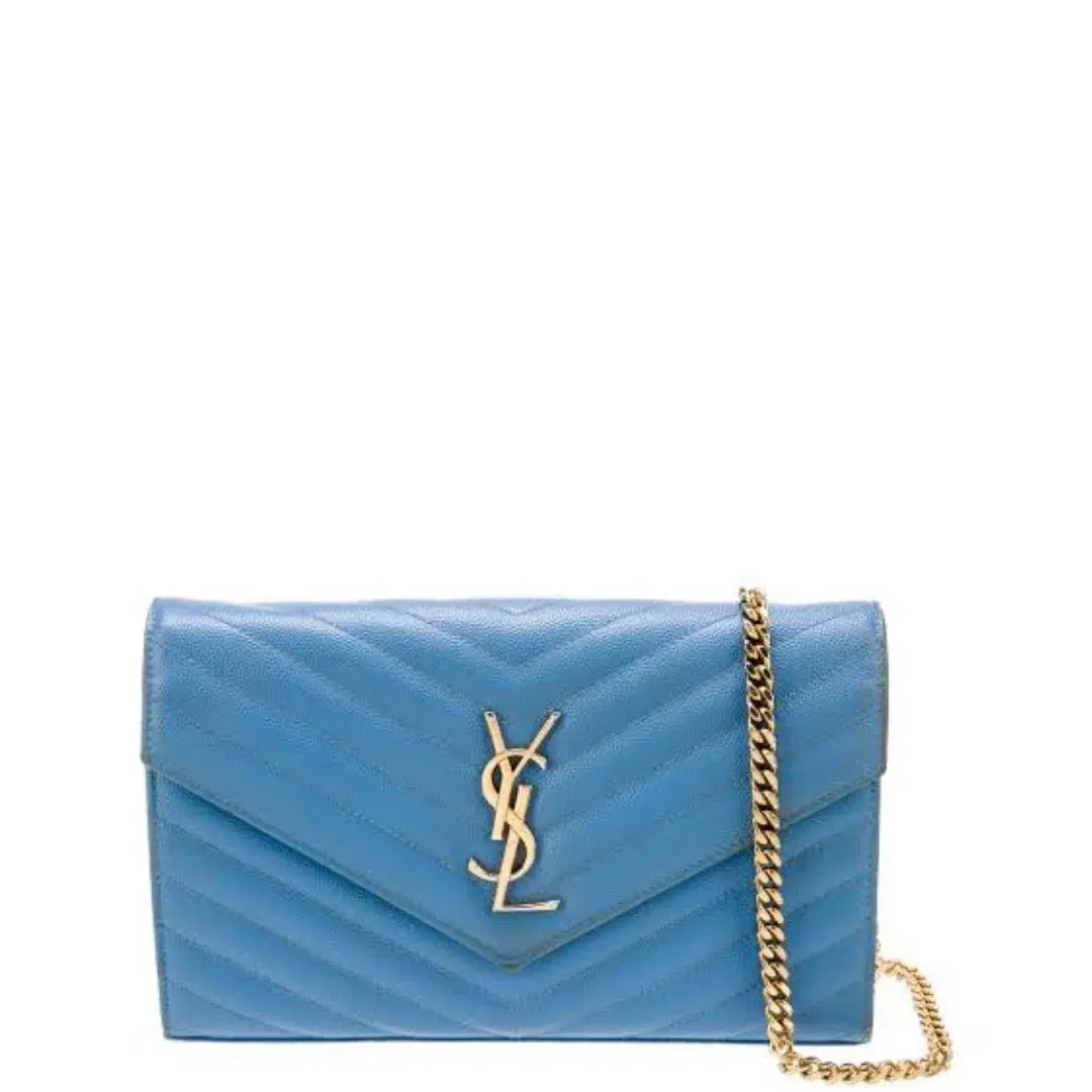 YSL Flap Pouch Baby Blue - Image 2
