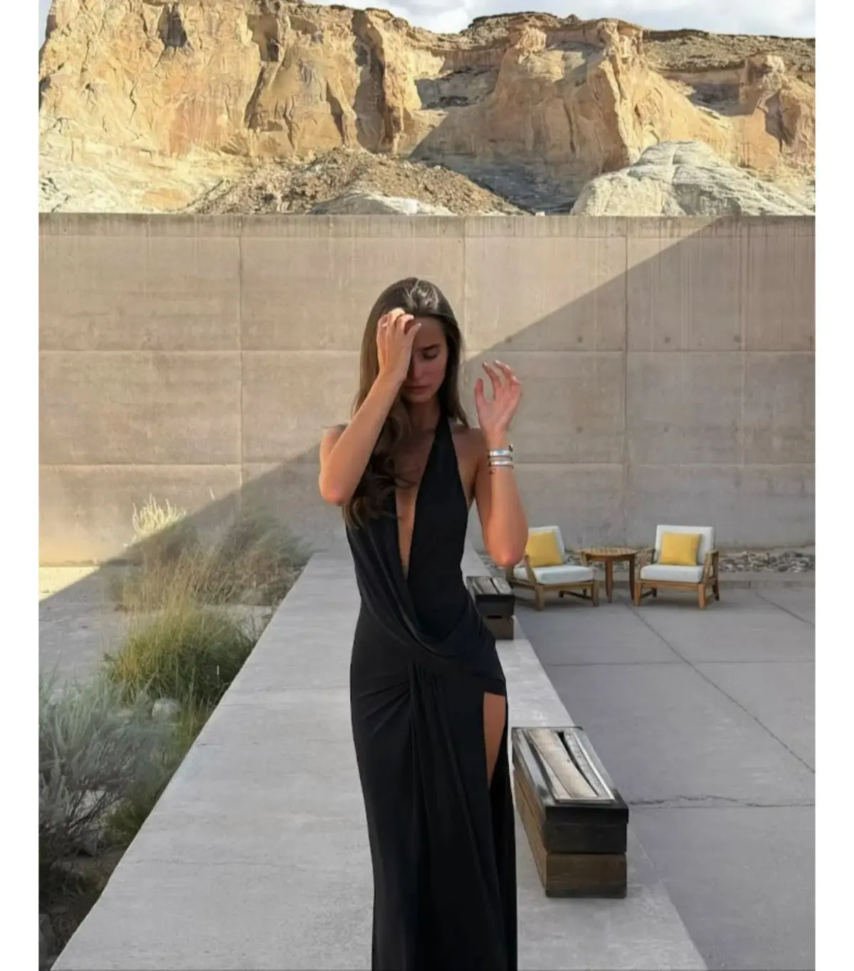Natalie Rolt Winona Maxi Gown Black Size AU 6 - Image 4