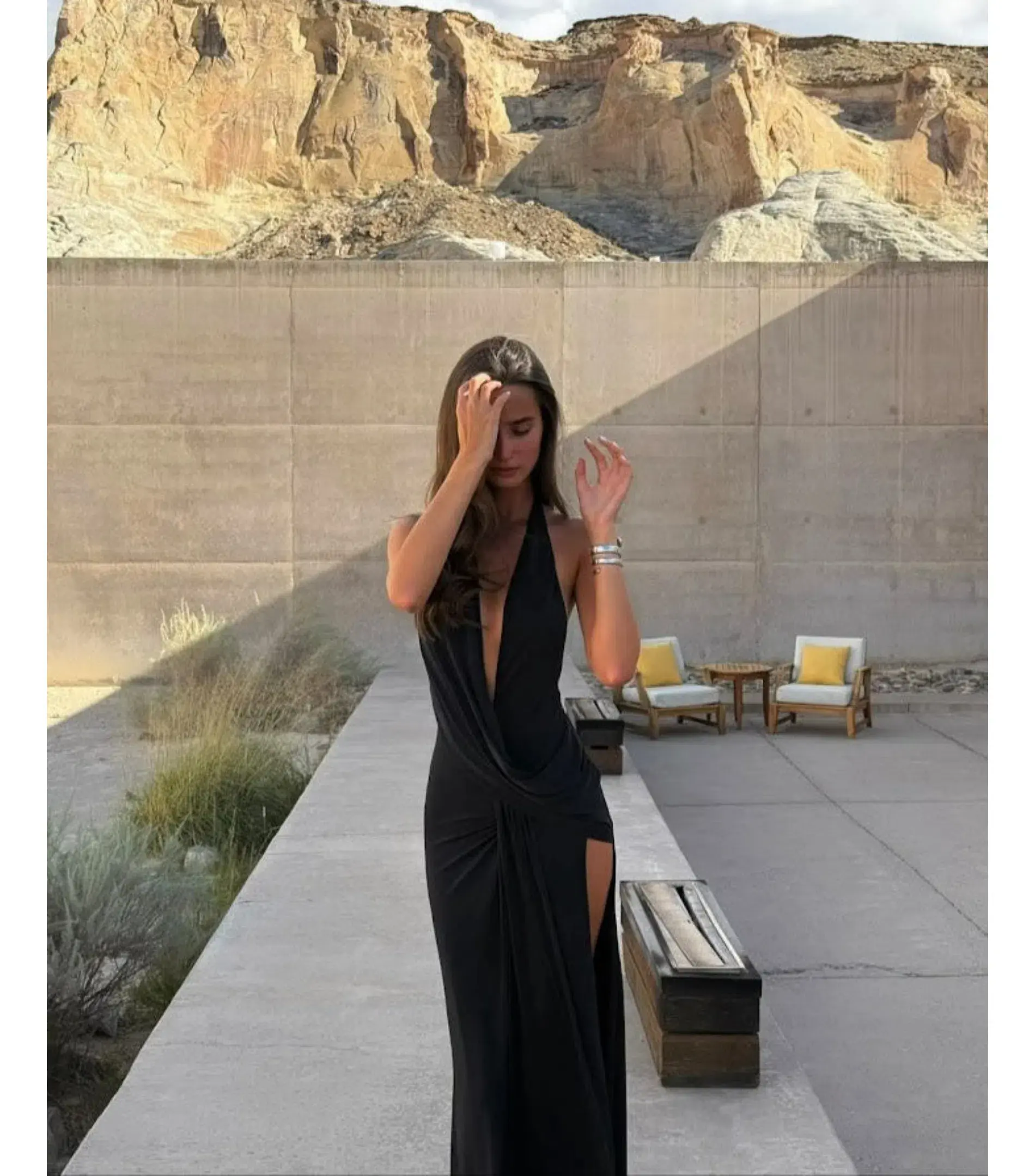Natalie Rolt Winona Maxi Gown Black Size AU 6 - Image 4