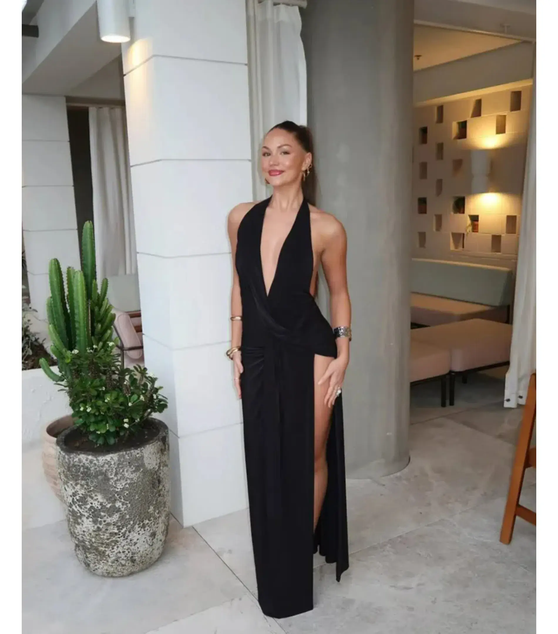 Natalie Rolt Winona Maxi Gown Black Size AU 6 - Image 1