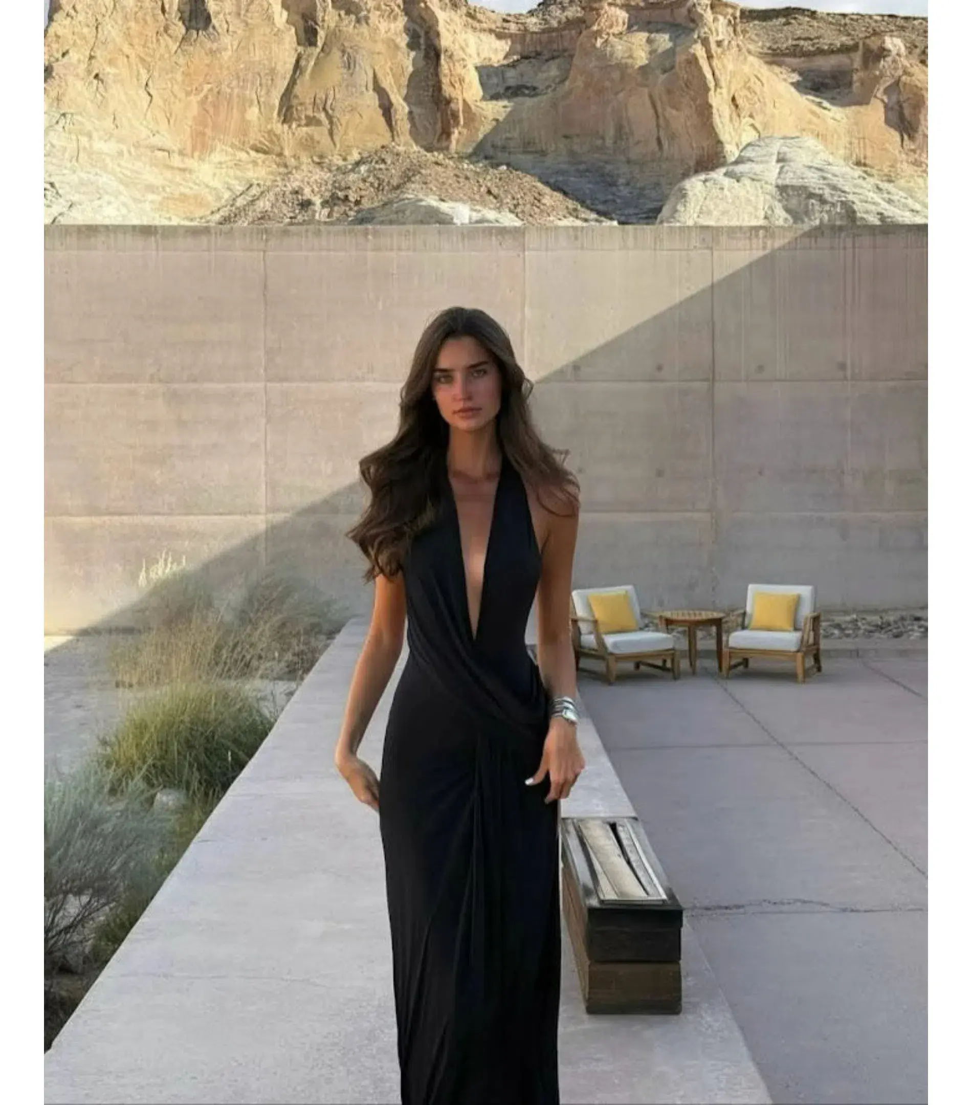 Natalie Rolt Winona Maxi Gown Black Size AU 6 - Image 3