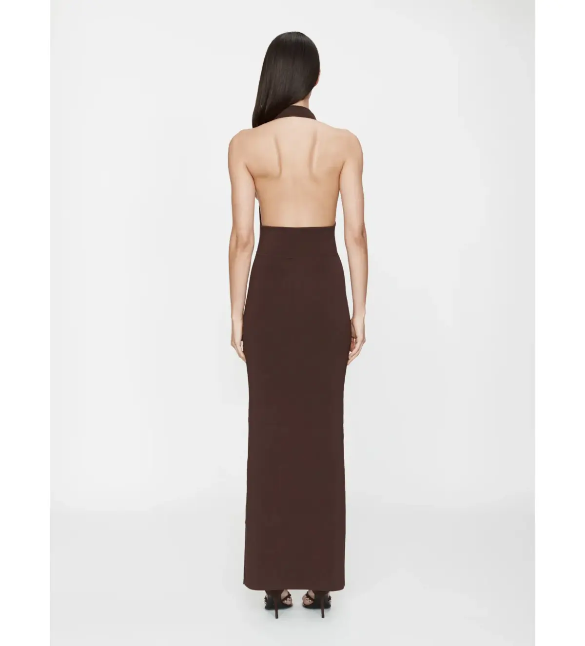 Christopher Esber Slope Knit Halter Dress in Espresso Size L / AU 12 - Image 3