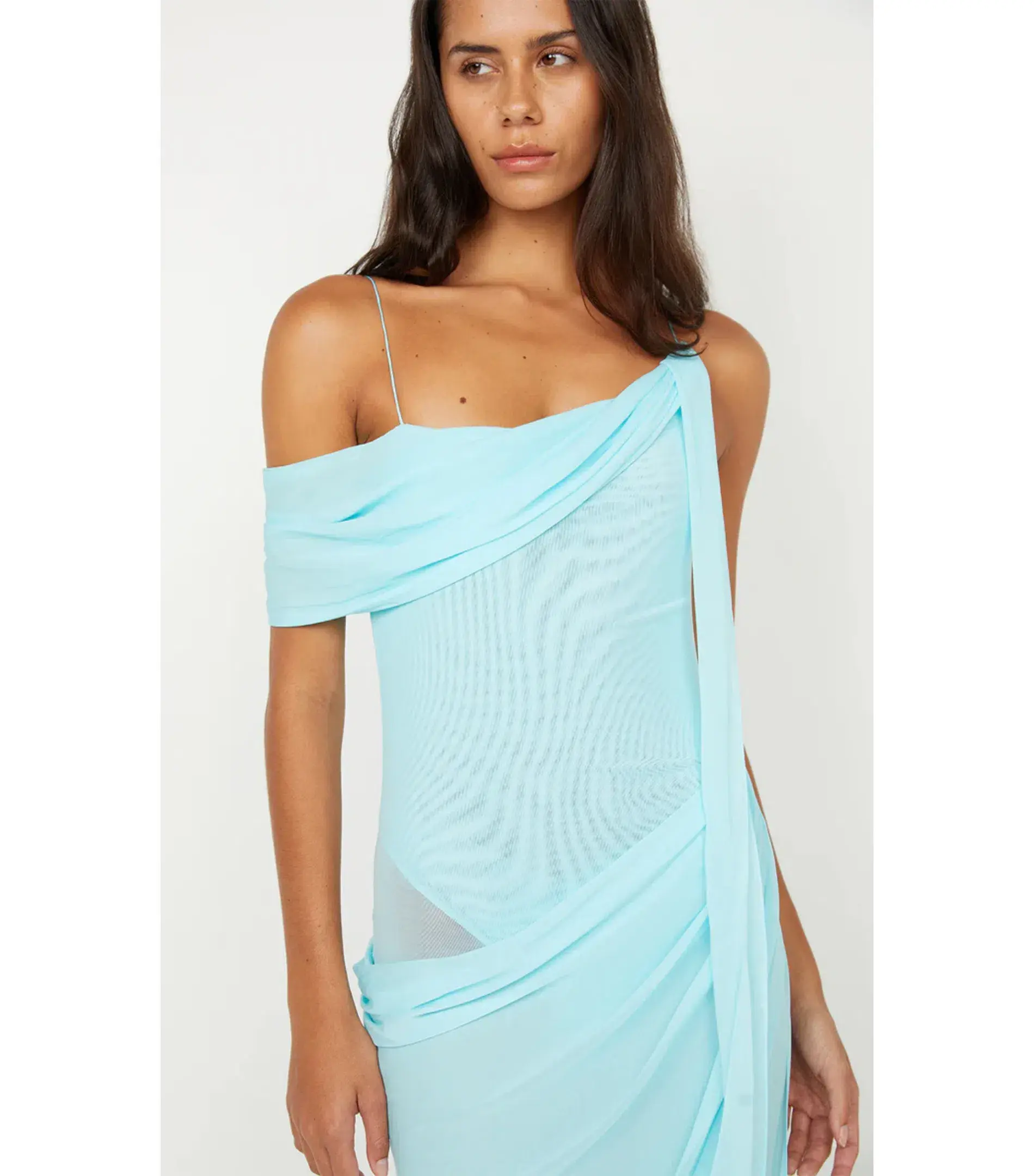 Bec & Bridge Danka Asym Maxi Dress in Turquoise Size AU 6 - Image 2