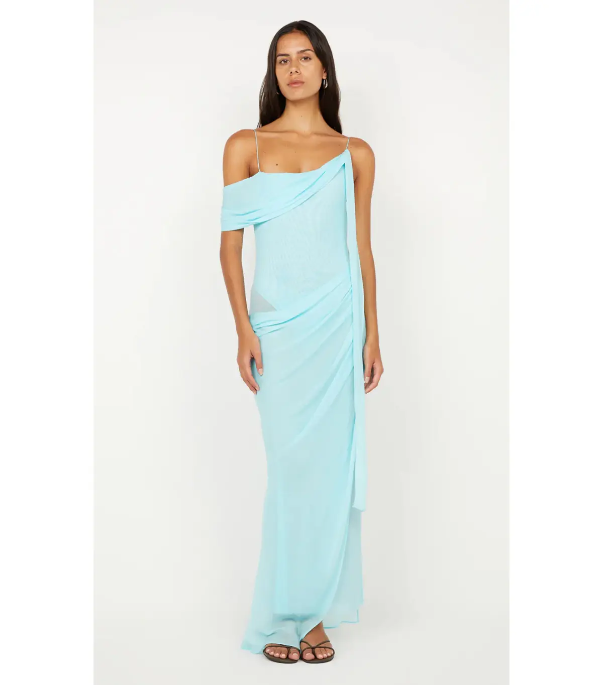 Bec & Bridge Danka Asym Maxi Dress in Turquoise Size AU 6 - Image 1