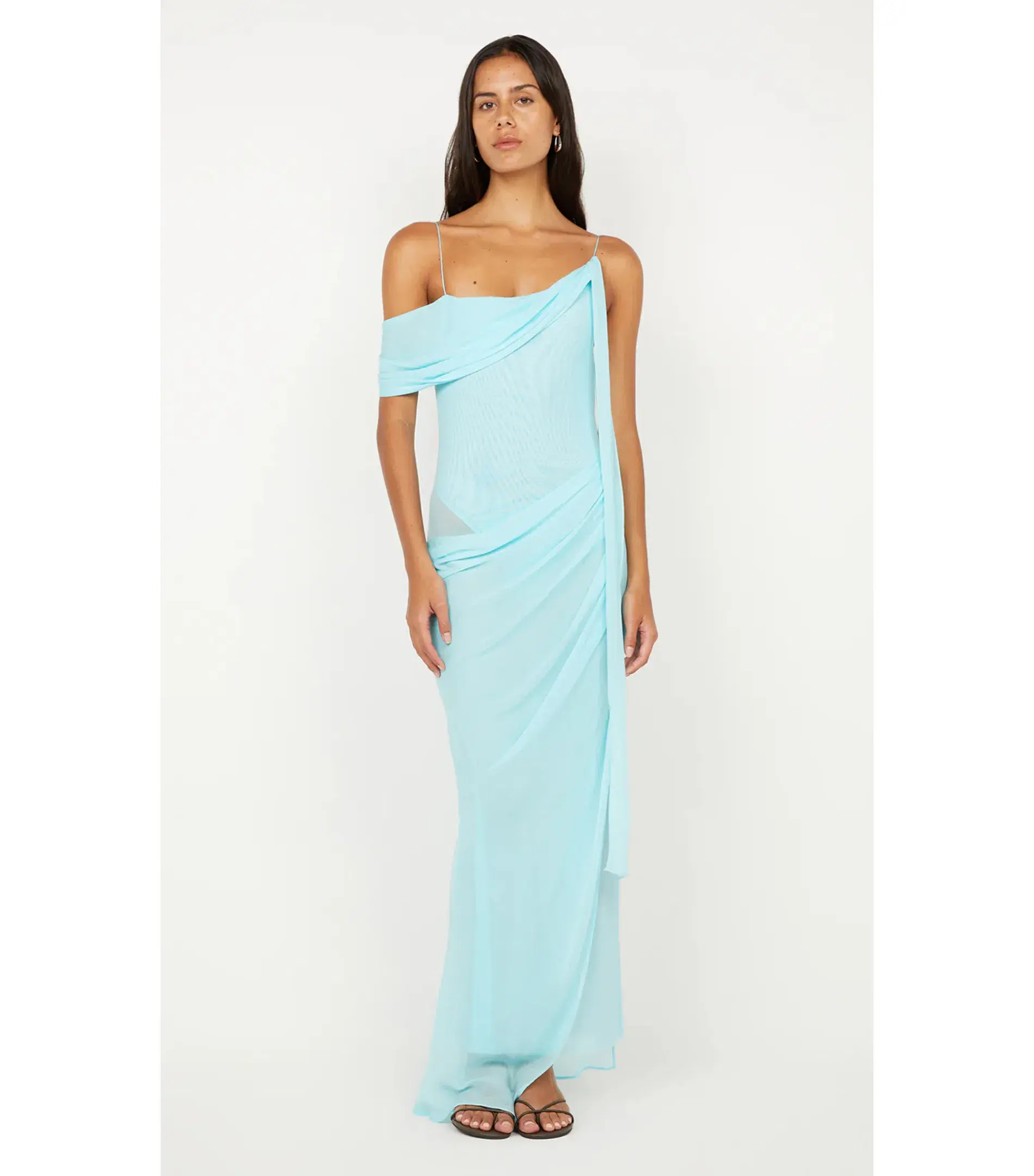 Bec & Bridge Danka Asym Maxi Dress in Turquoise Size AU 6 - Image 1