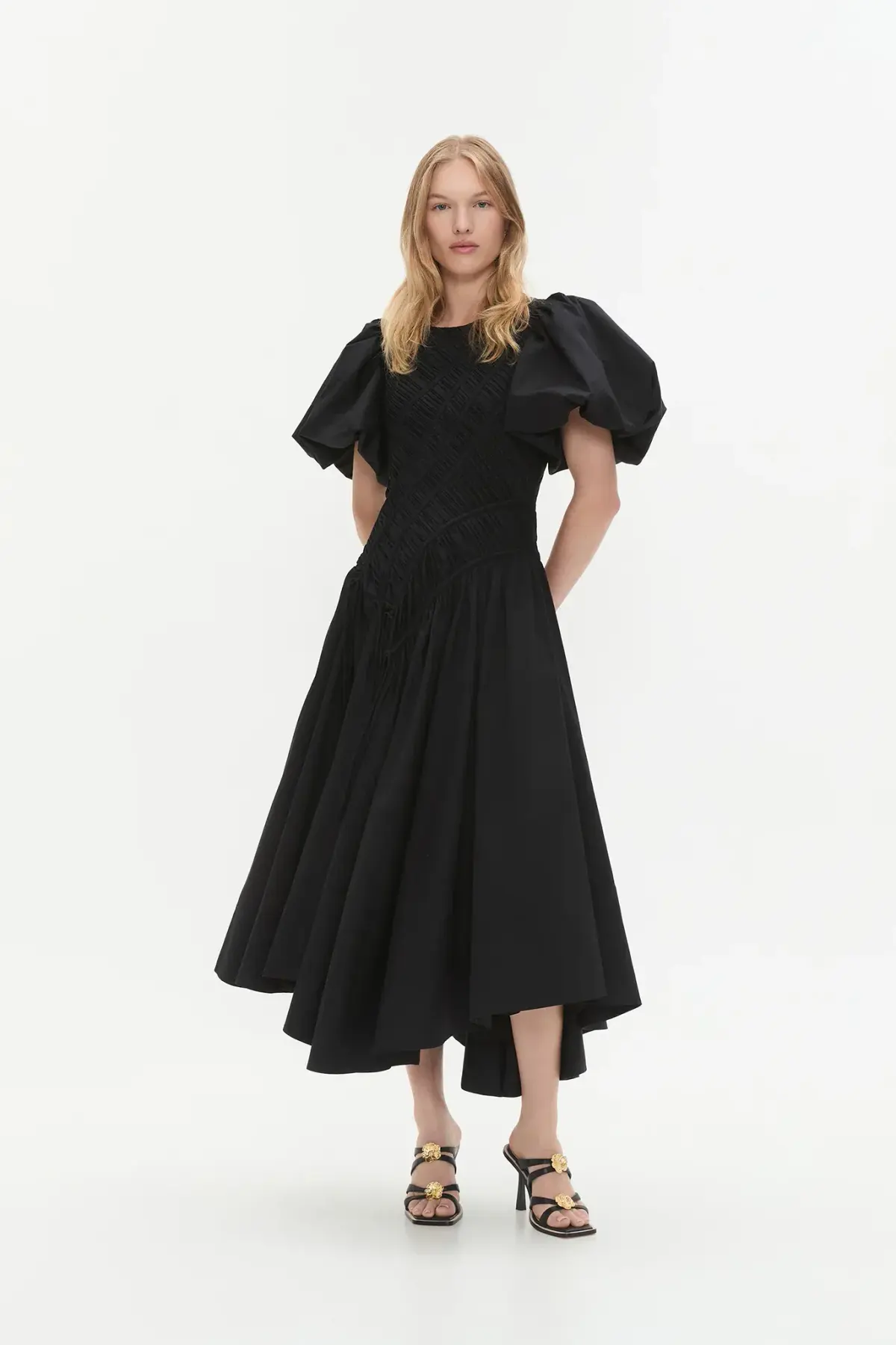 Aje Wisteria Midi Dress Black Size 12 - Image 1