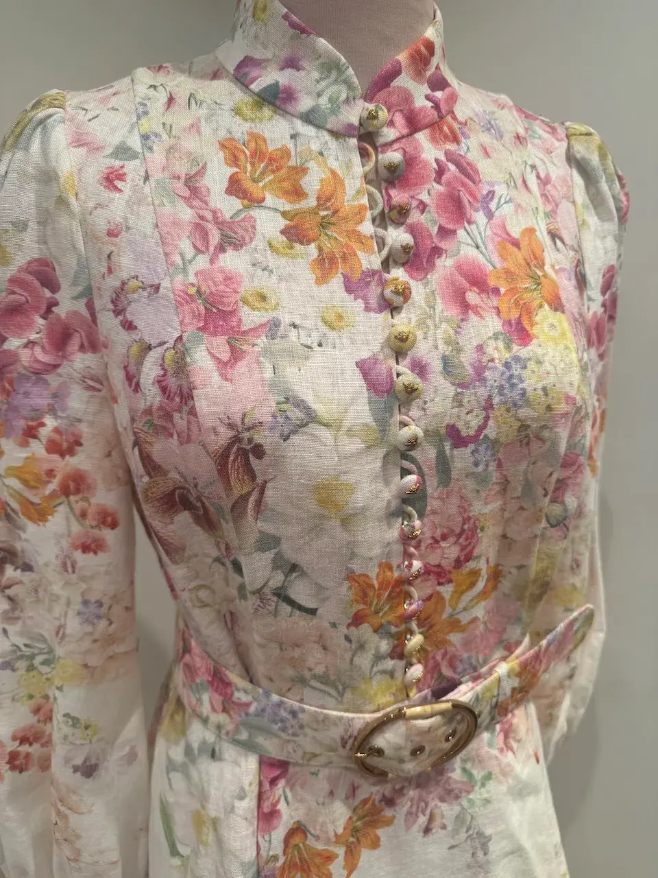 Zimmermann Natura Buttoned Mini Dress - Image 2