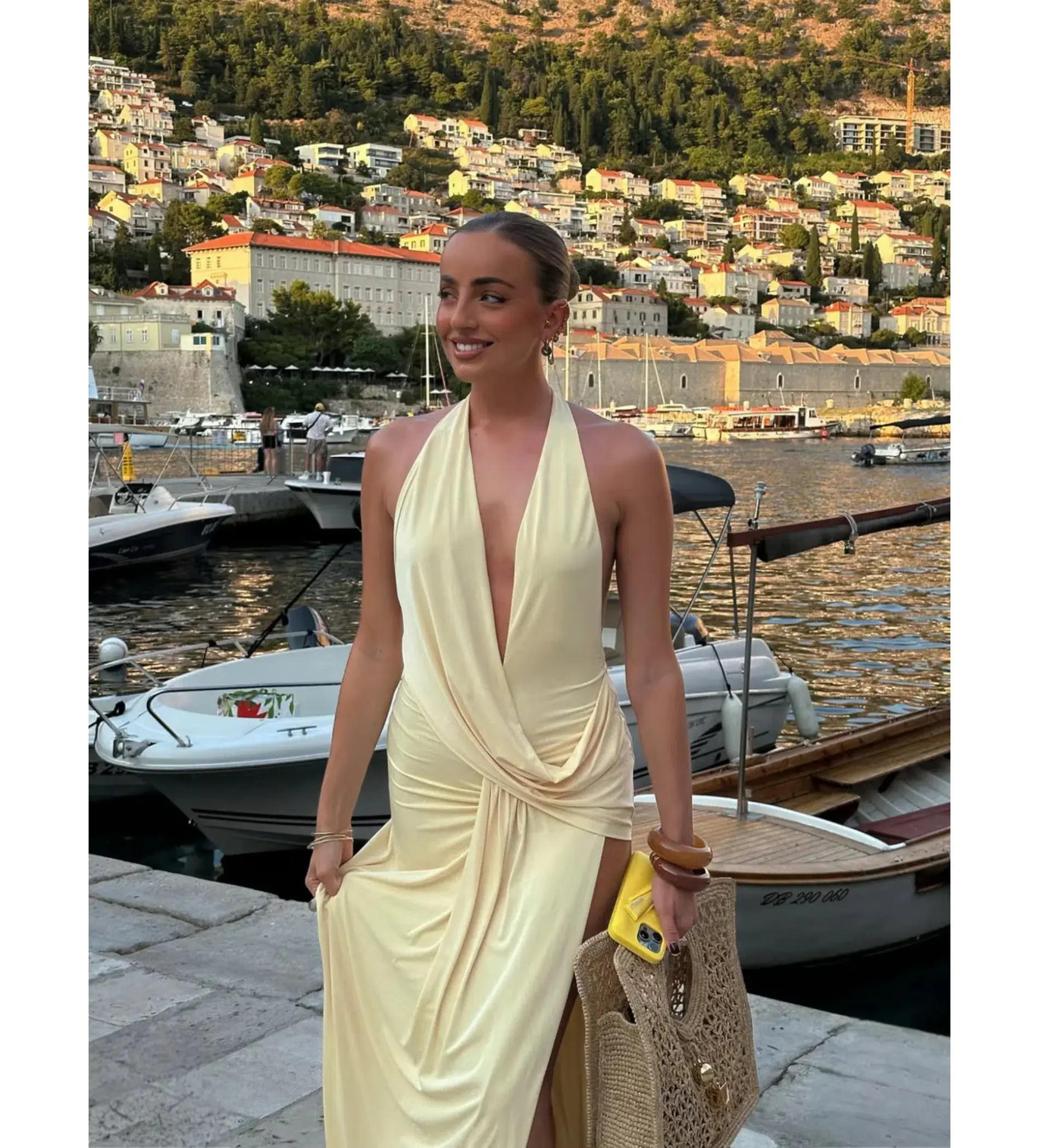 Natalie Rolt Winona Gown Lemon Size 0 / AU 6 - Image 3