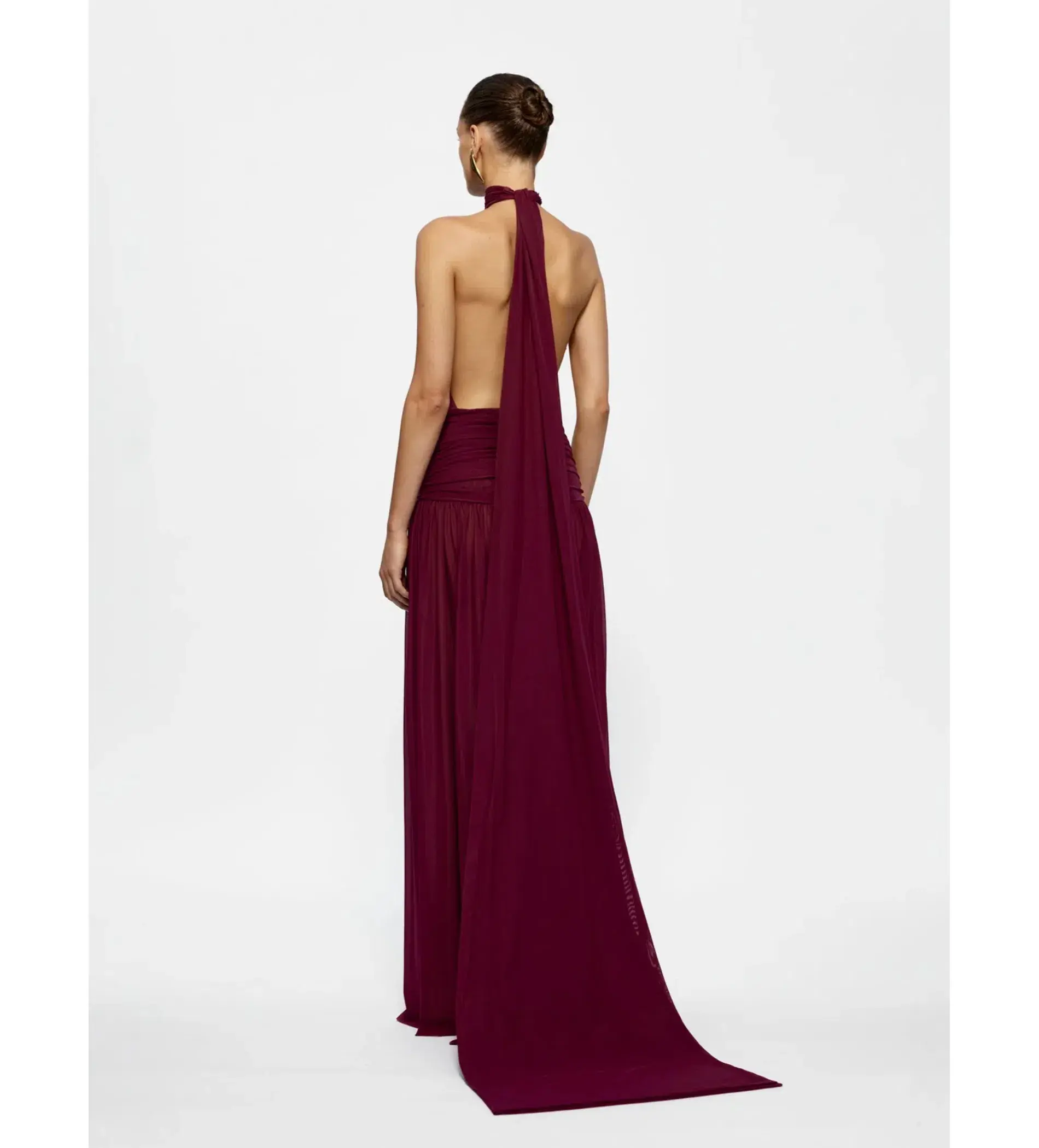 Effie Kats Verity Gown Burgundy Size 8 - Image 5