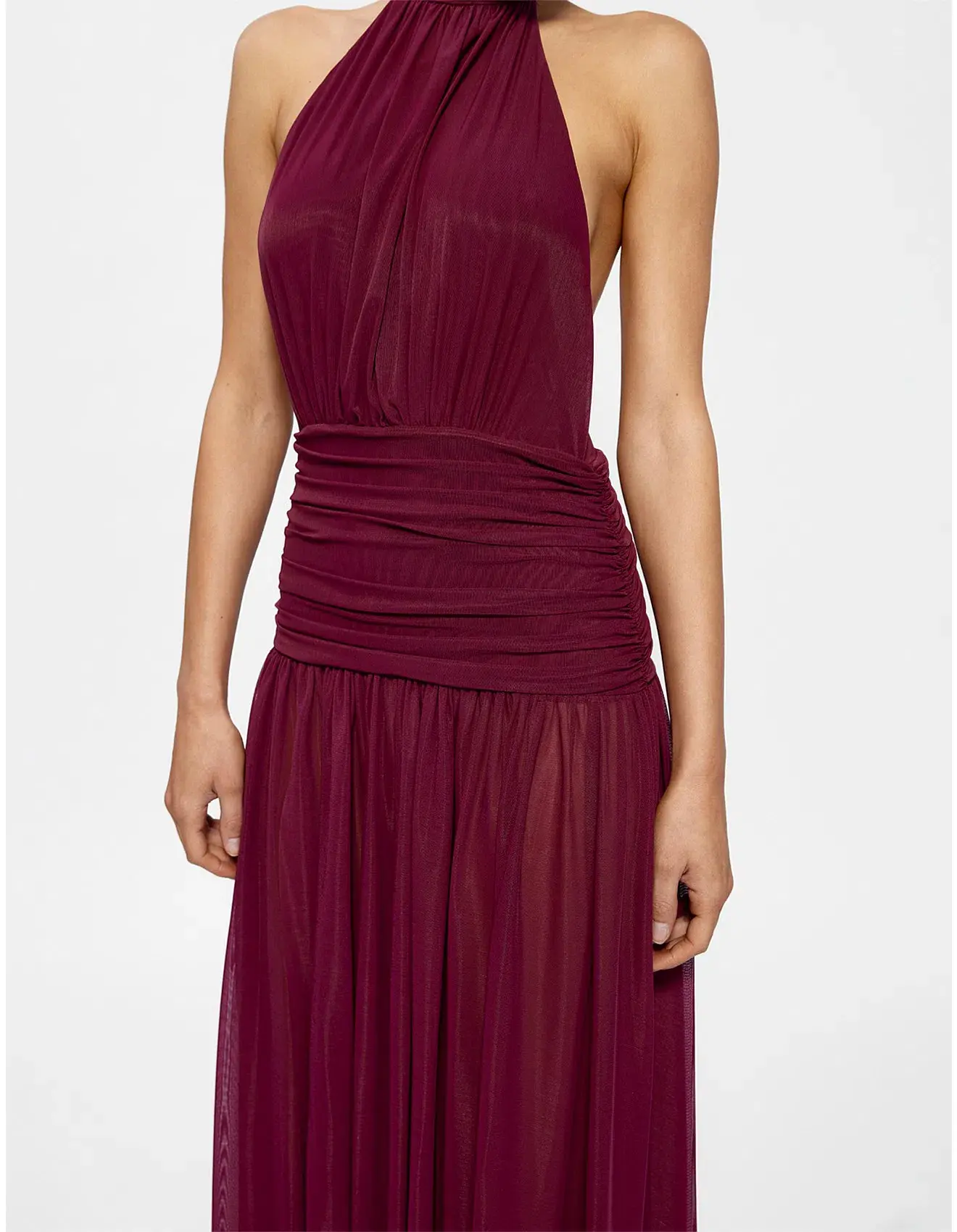 Effie Kats Verity Gown Burgundy Size 8 - Image 4