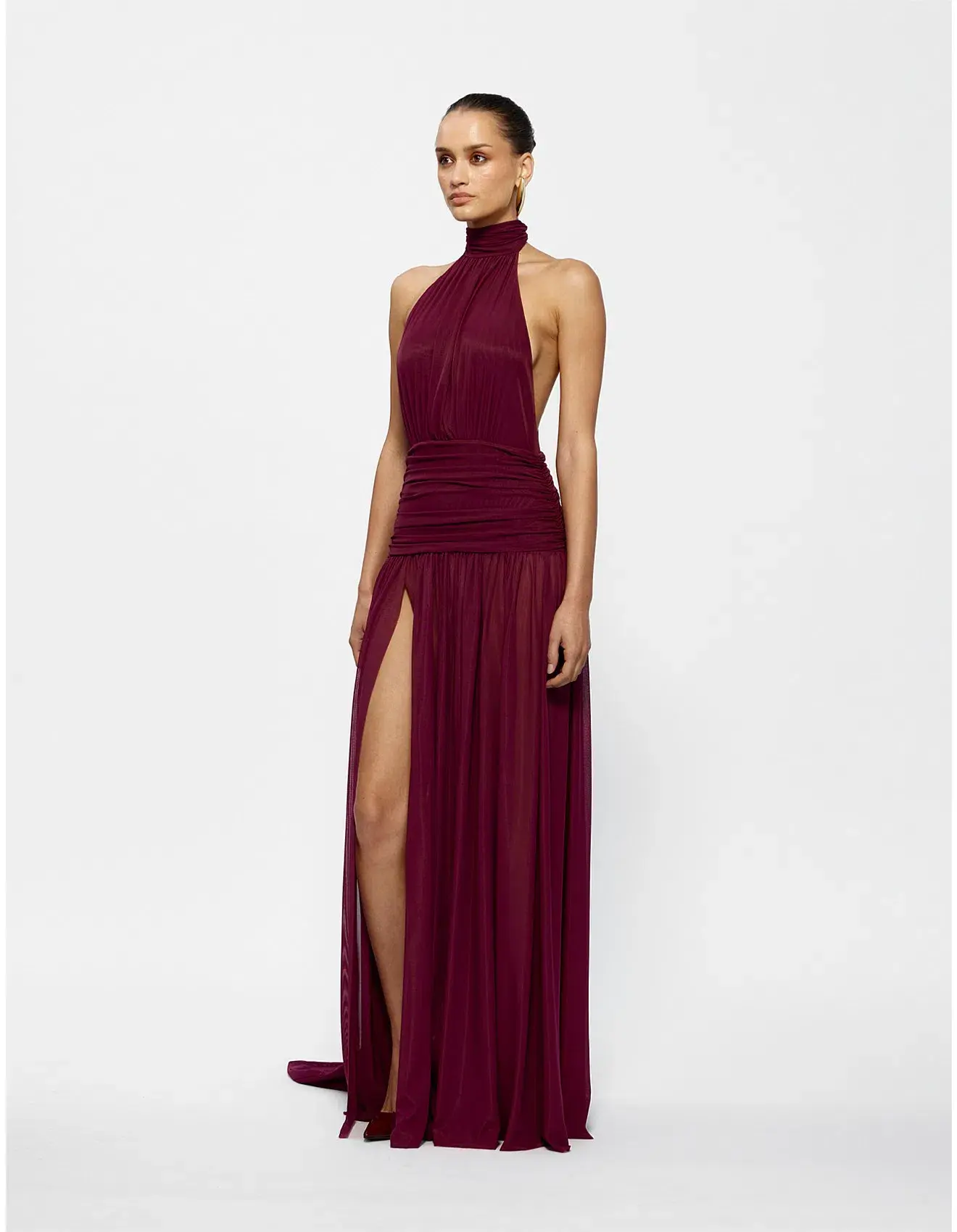 Effie Kats Verity Gown Burgundy Size 8 - Image 3