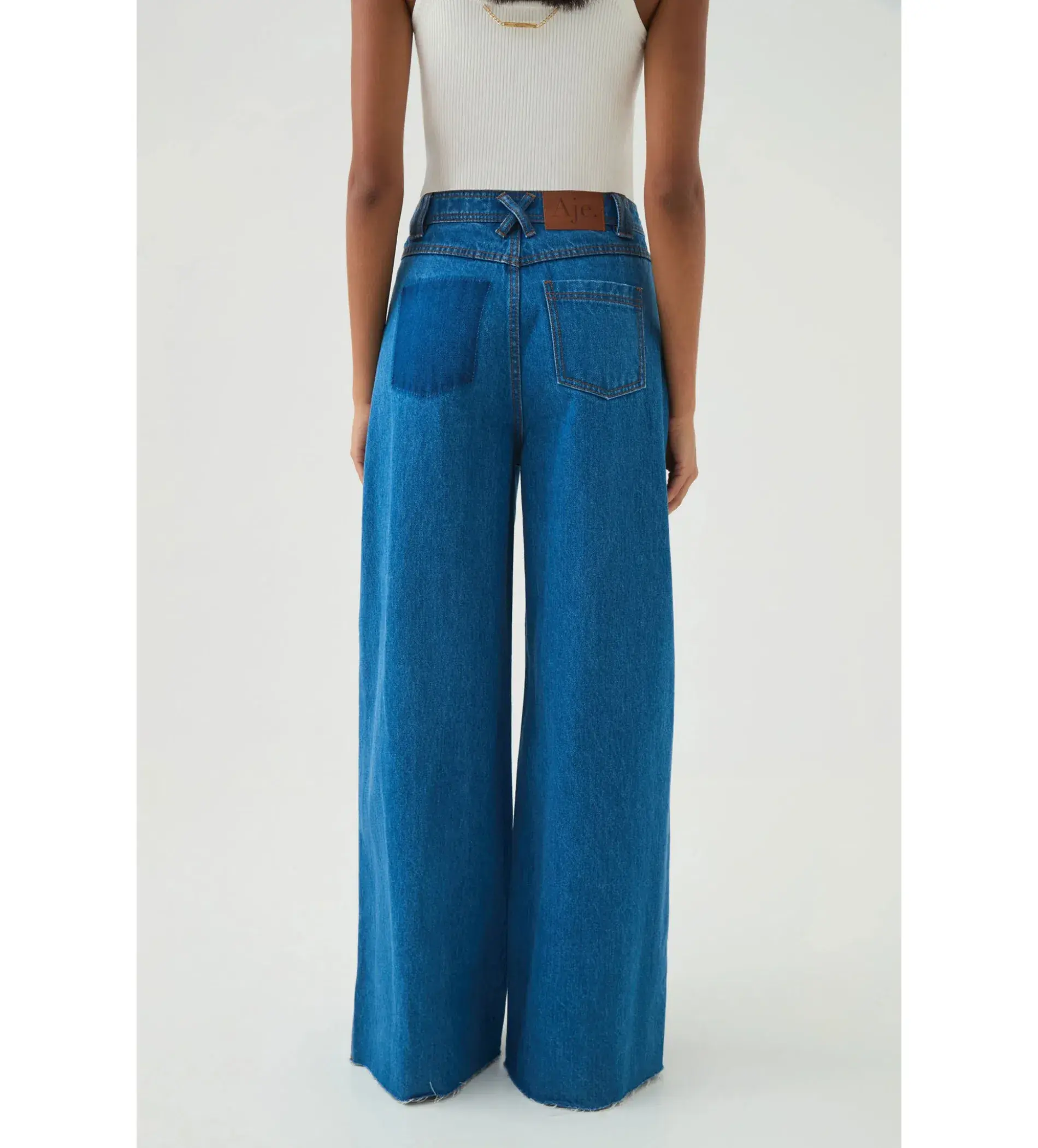 Aje Outline Denim Jeans 70's Wash Size 8  - Image 3