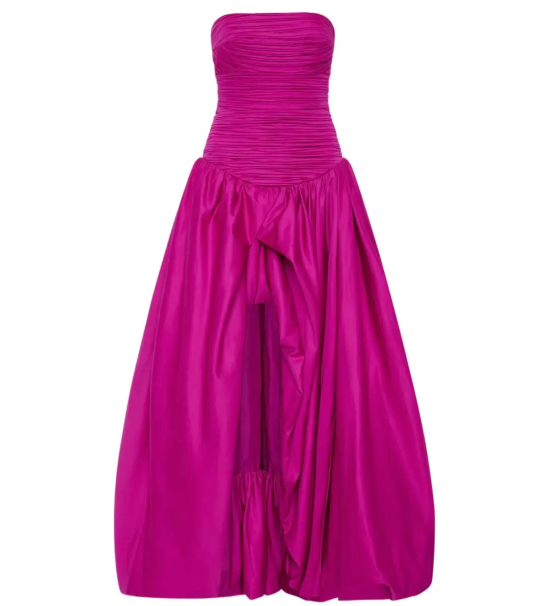 Aje Violette Bubble Hem Maxi Dress Deep Magenta; size 8 for rent on The Volte - main image